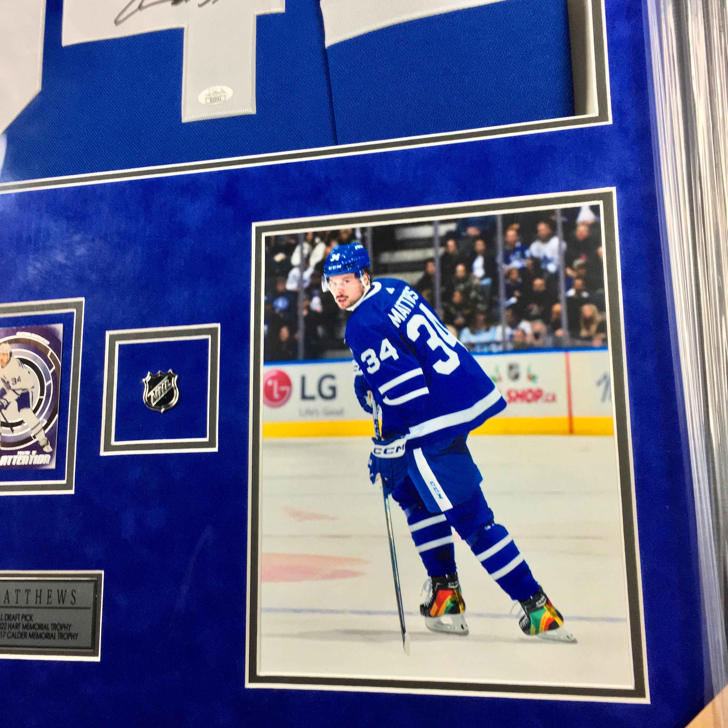 Auston Matthews Signed Jersey Framed