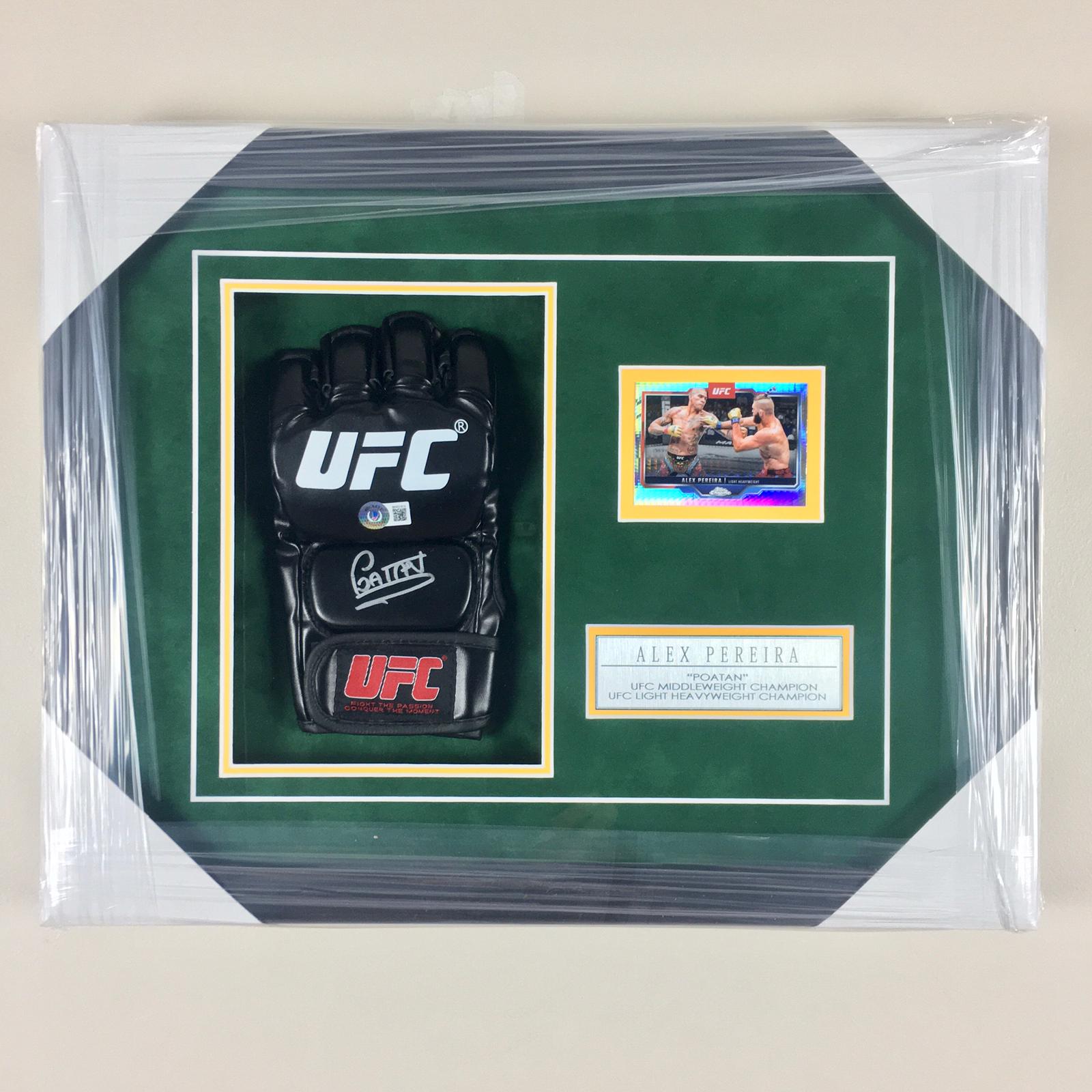 Alex Pereira Signed Glove Framed