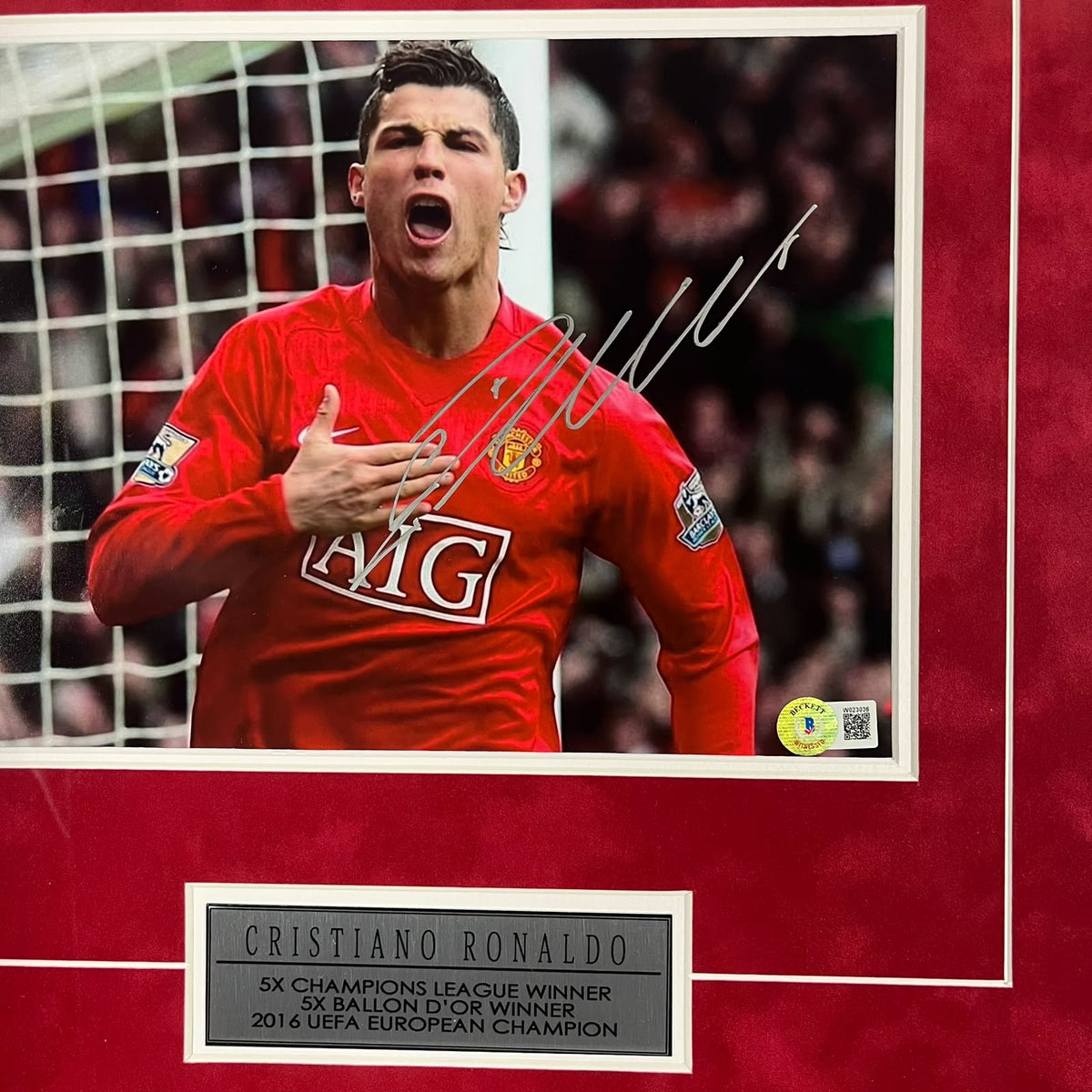 Cristiano Ronaldo Signed Photo Framed