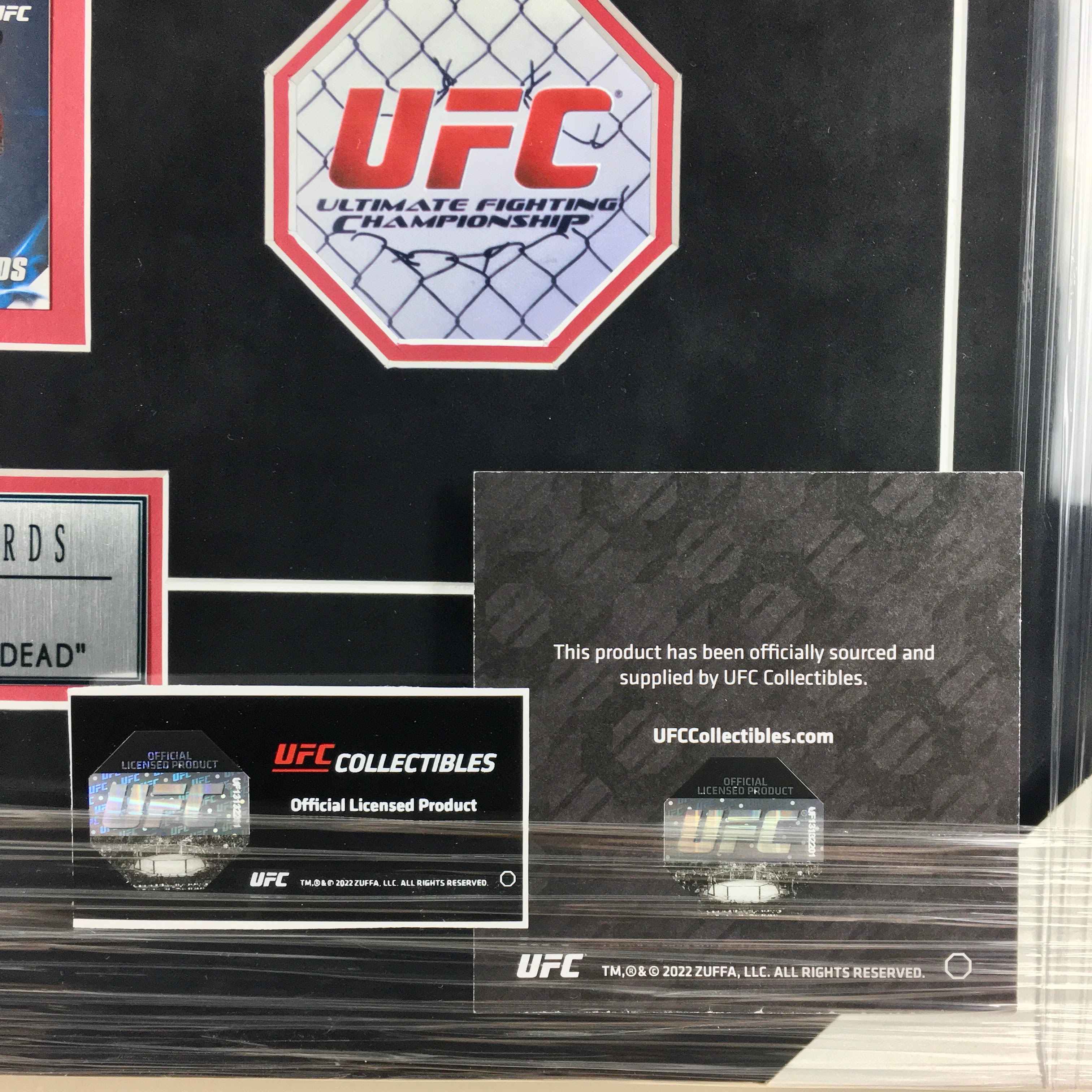 Leon Edwards Signed Gloves Framed
