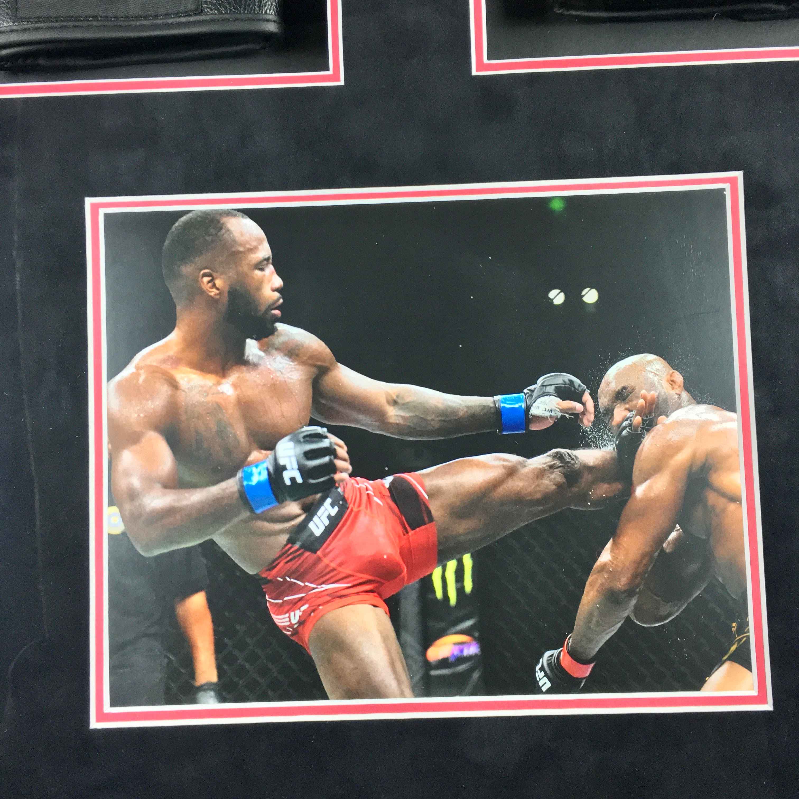 Leon Edwards Signed Gloves Framed