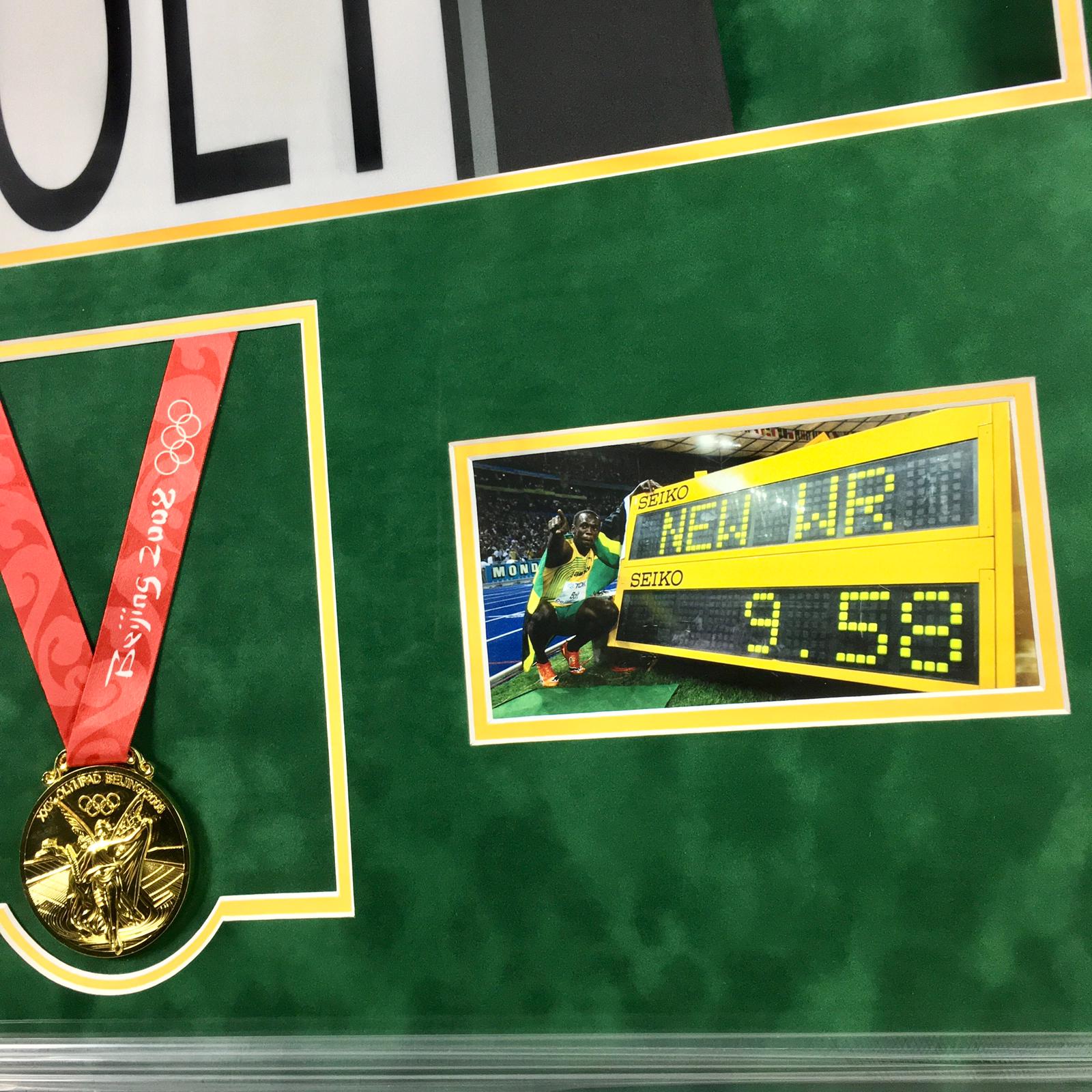 Usain Bolt Signed Jersey Framed