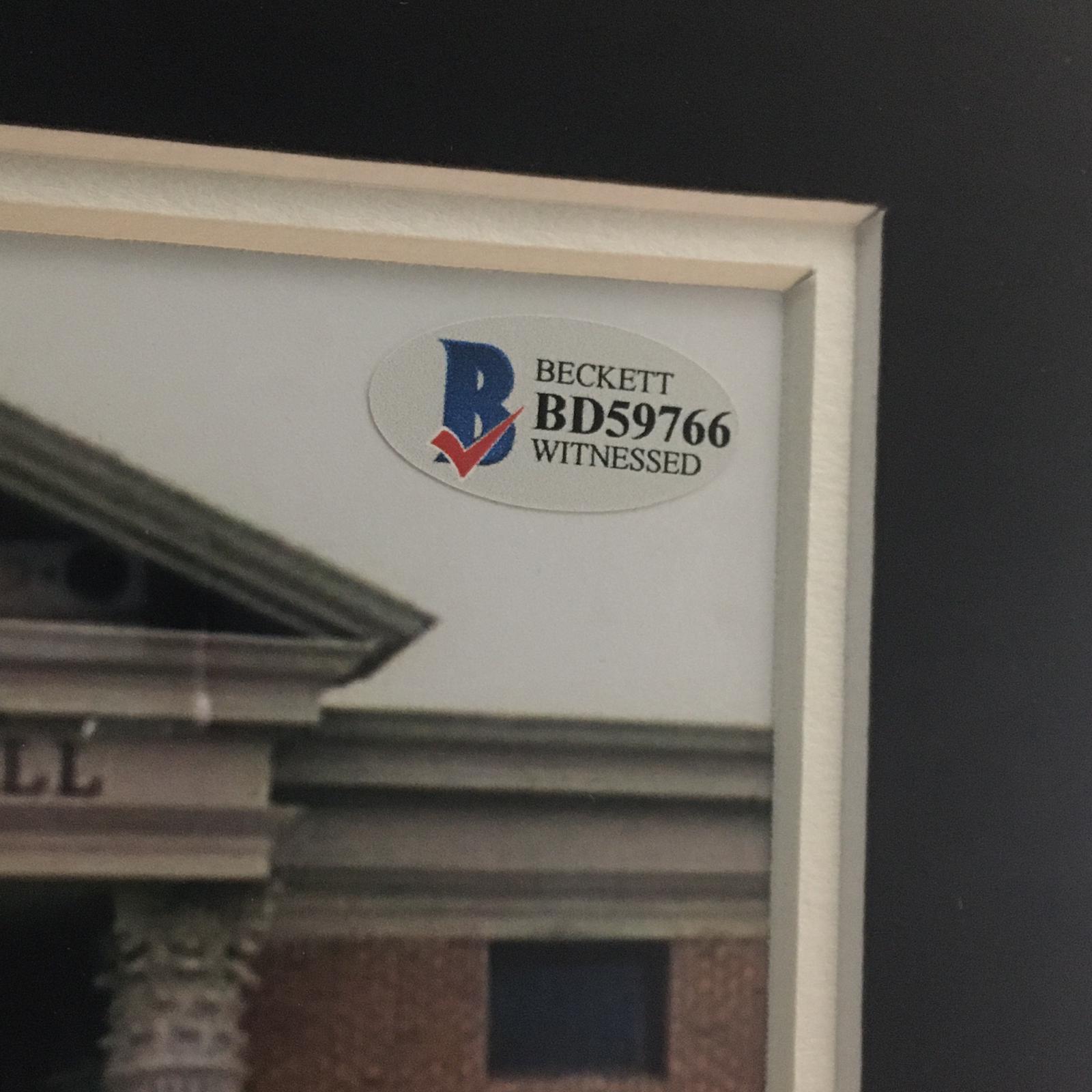 Christopher Lloyd & Michael J. Fox Signed Photo Framed