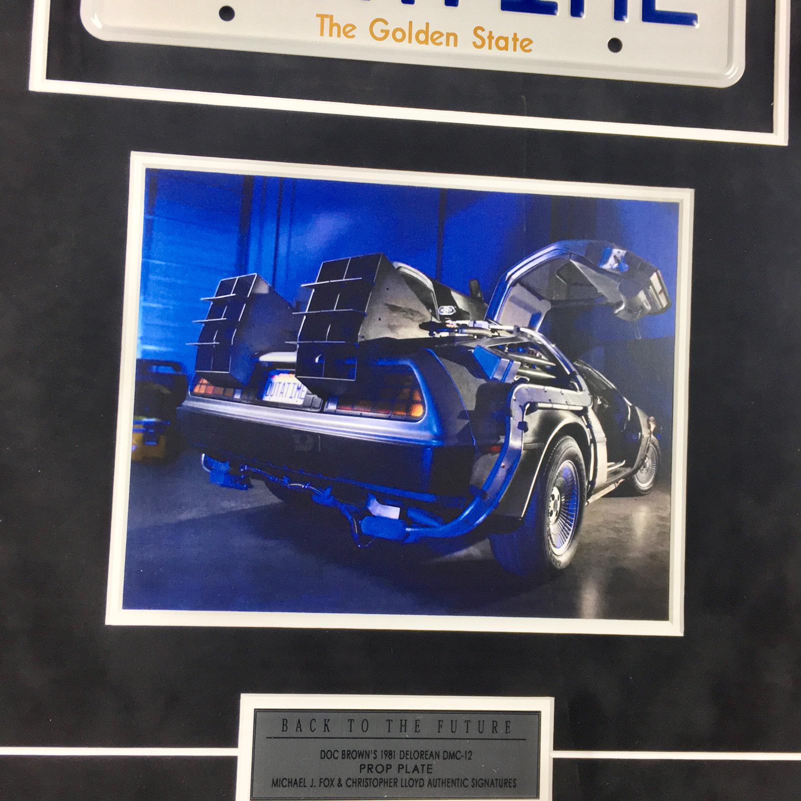 Christopher Lloyd & Michael J. Fox Signed Photo Framed