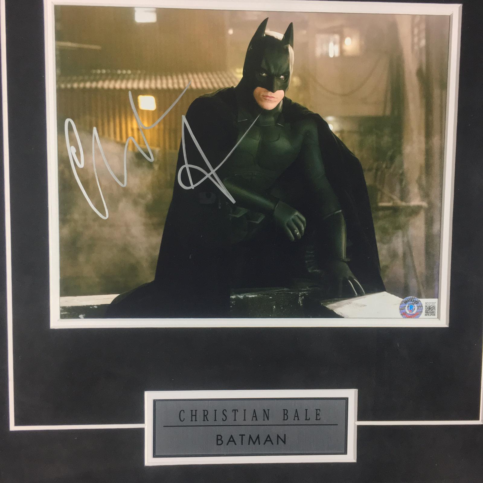 Christian Bale Batman Signed Photo Framed
