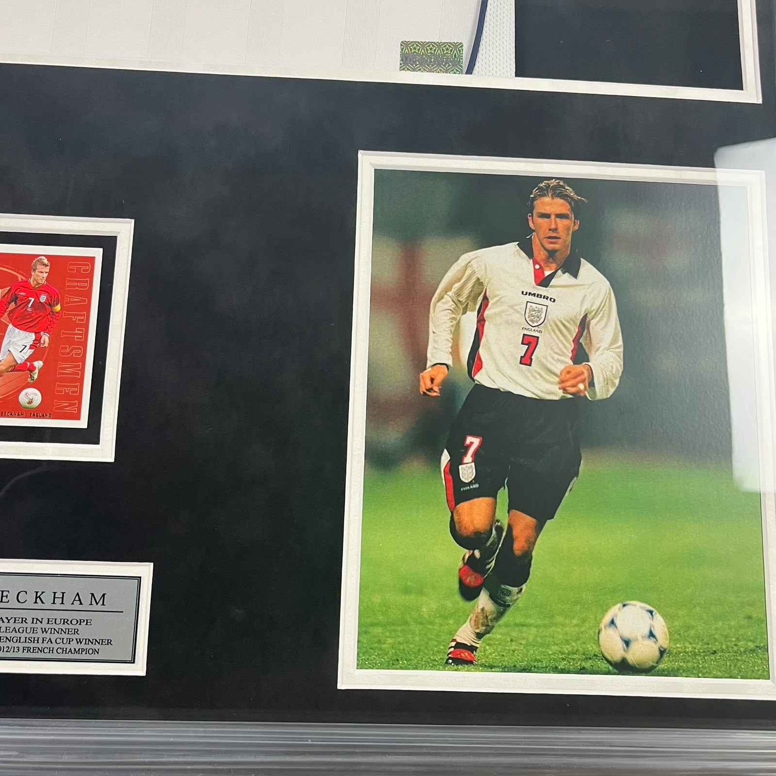 David Beckham Signed Jersey Framed