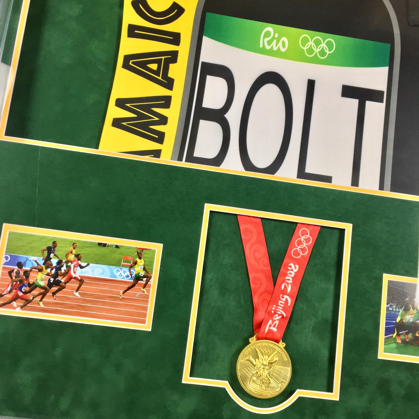 Usain Bolt Signed Jersey Framed