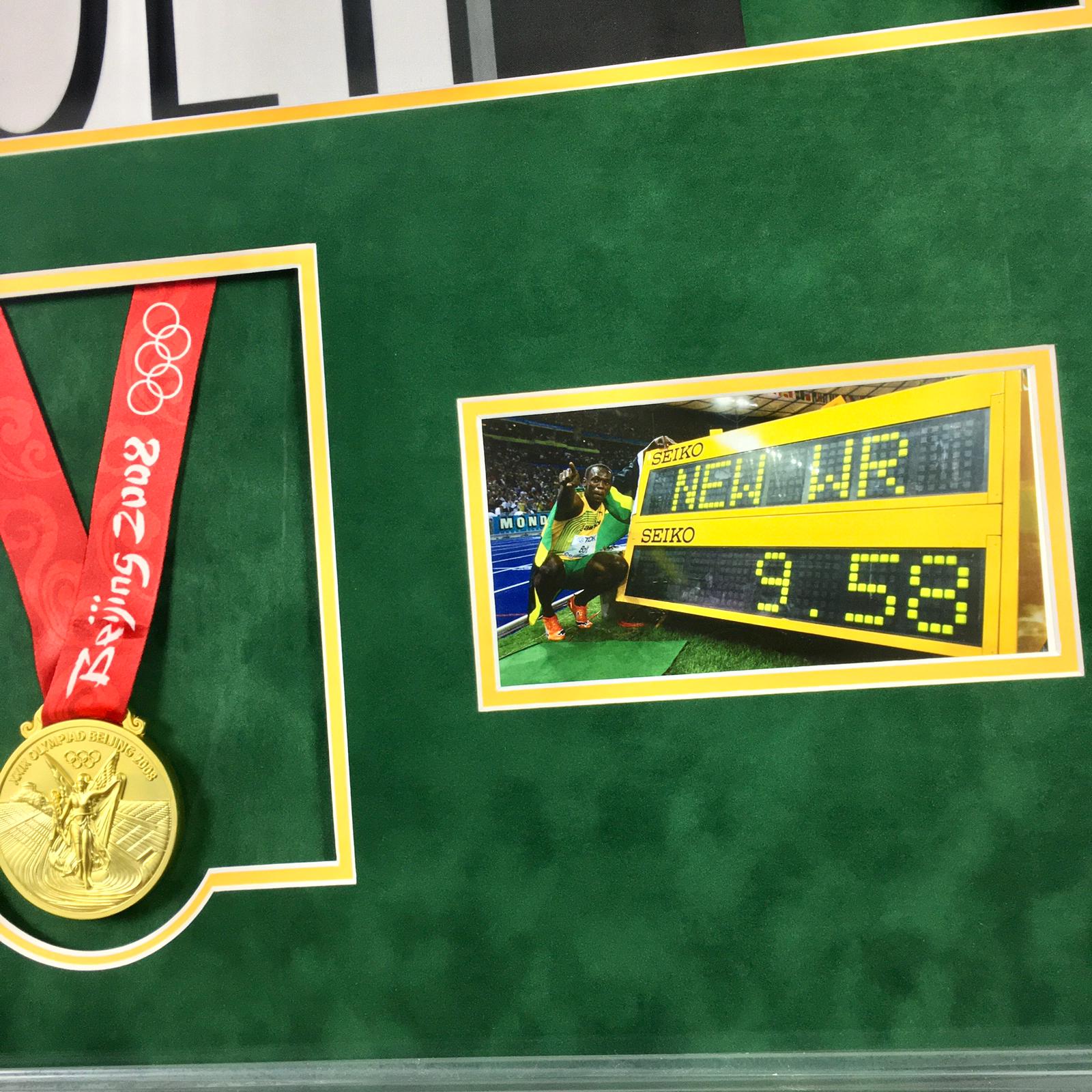 Usain Bolt Signed Jersey Framed