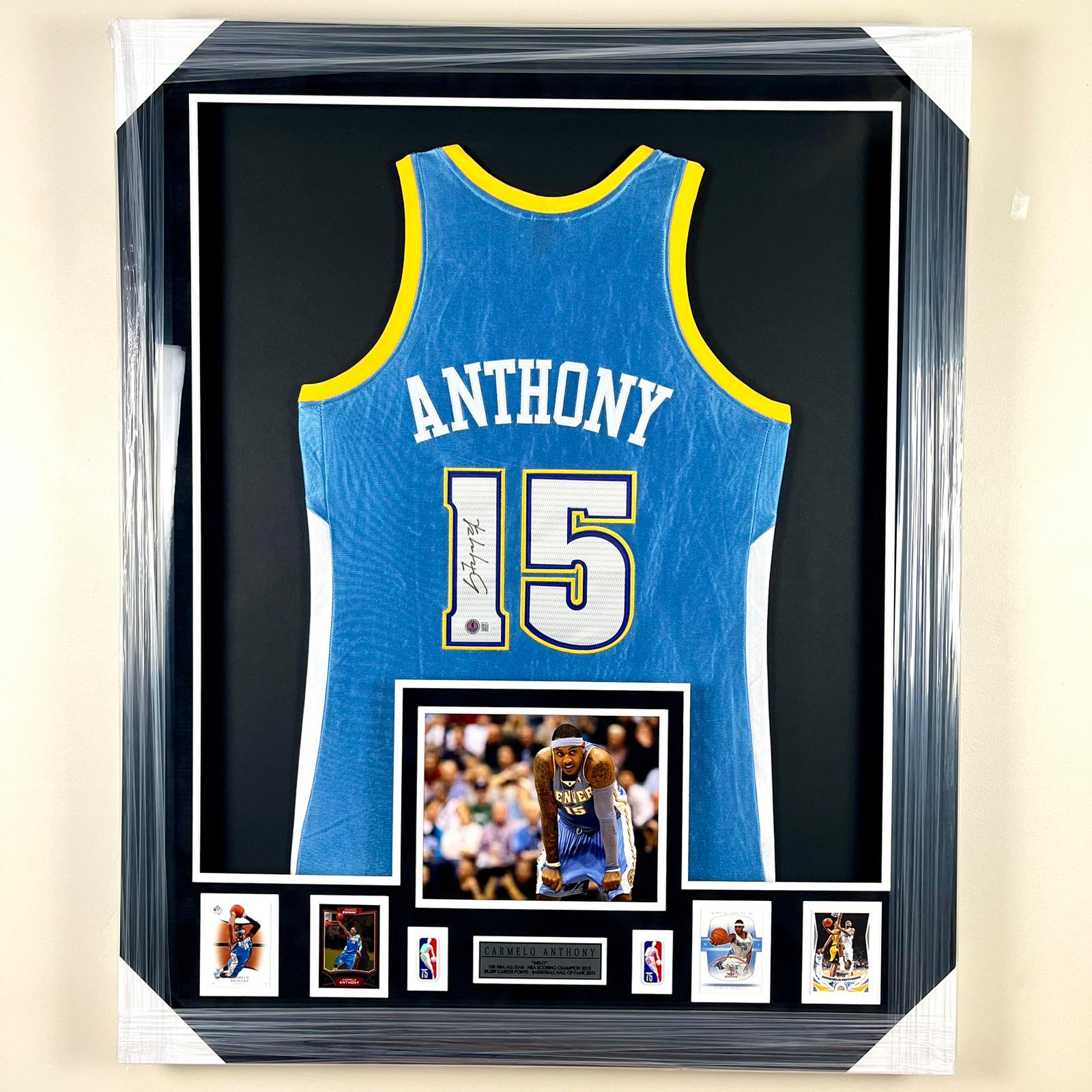Carmelo Anthony Signed Jersey Framed