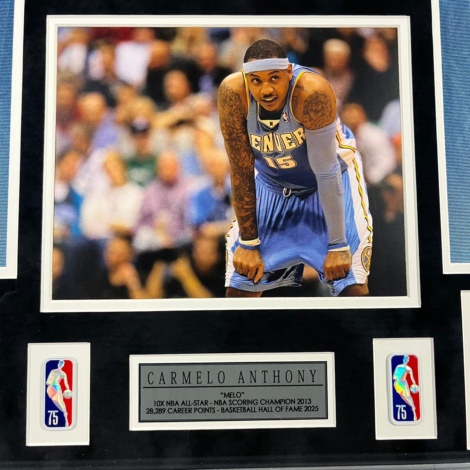 Carmelo Anthony Signed Jersey Framed