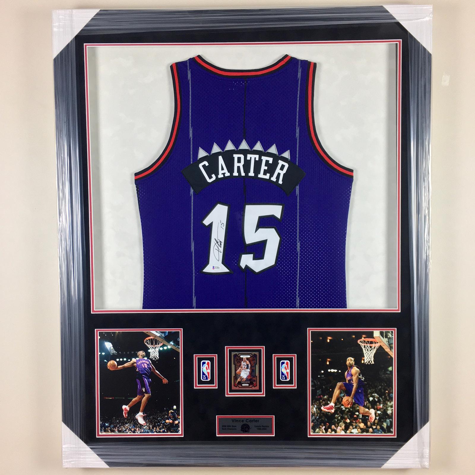 Vince Carter Signed Jersey Framed