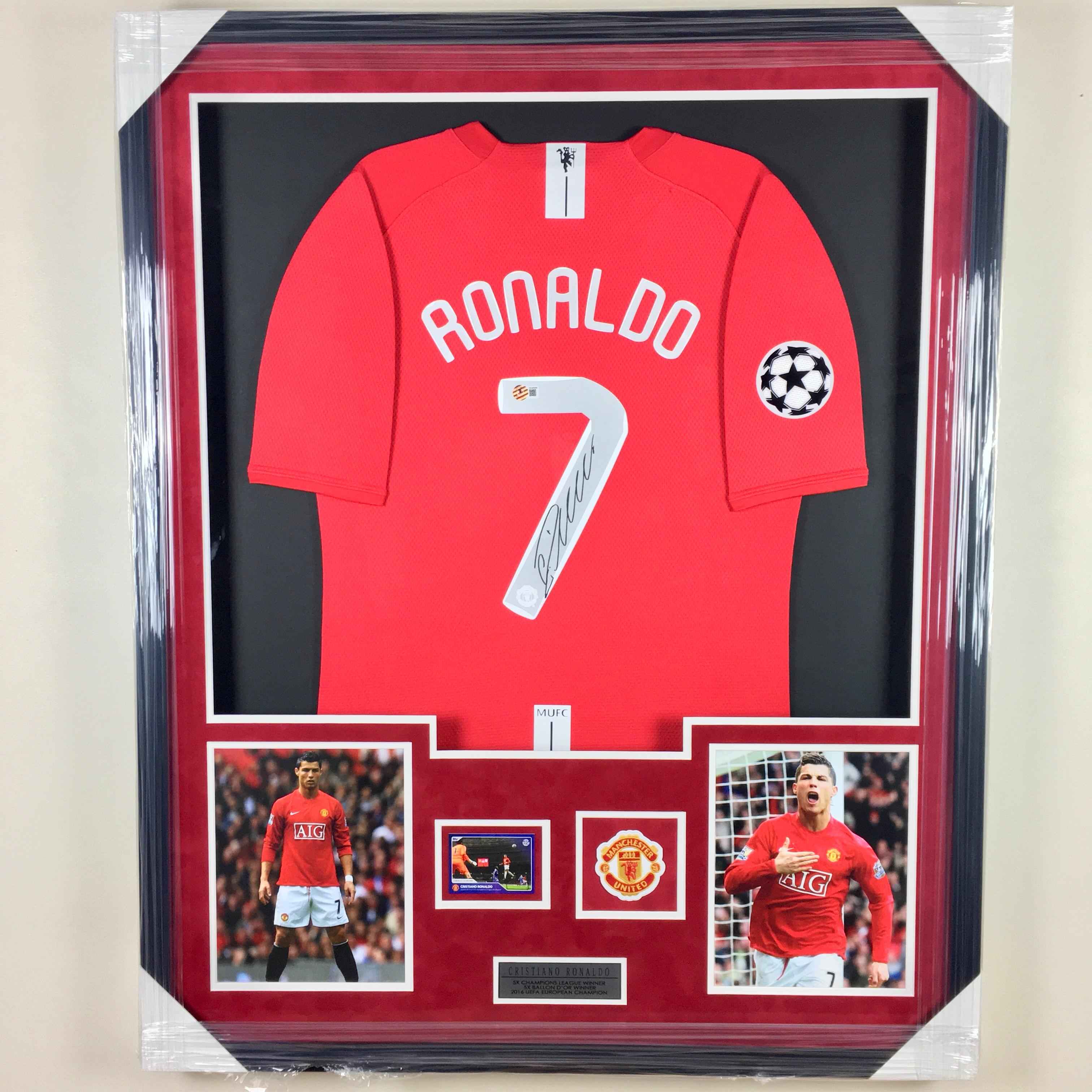 Cristiano Ronaldo Signed Jersey Framed