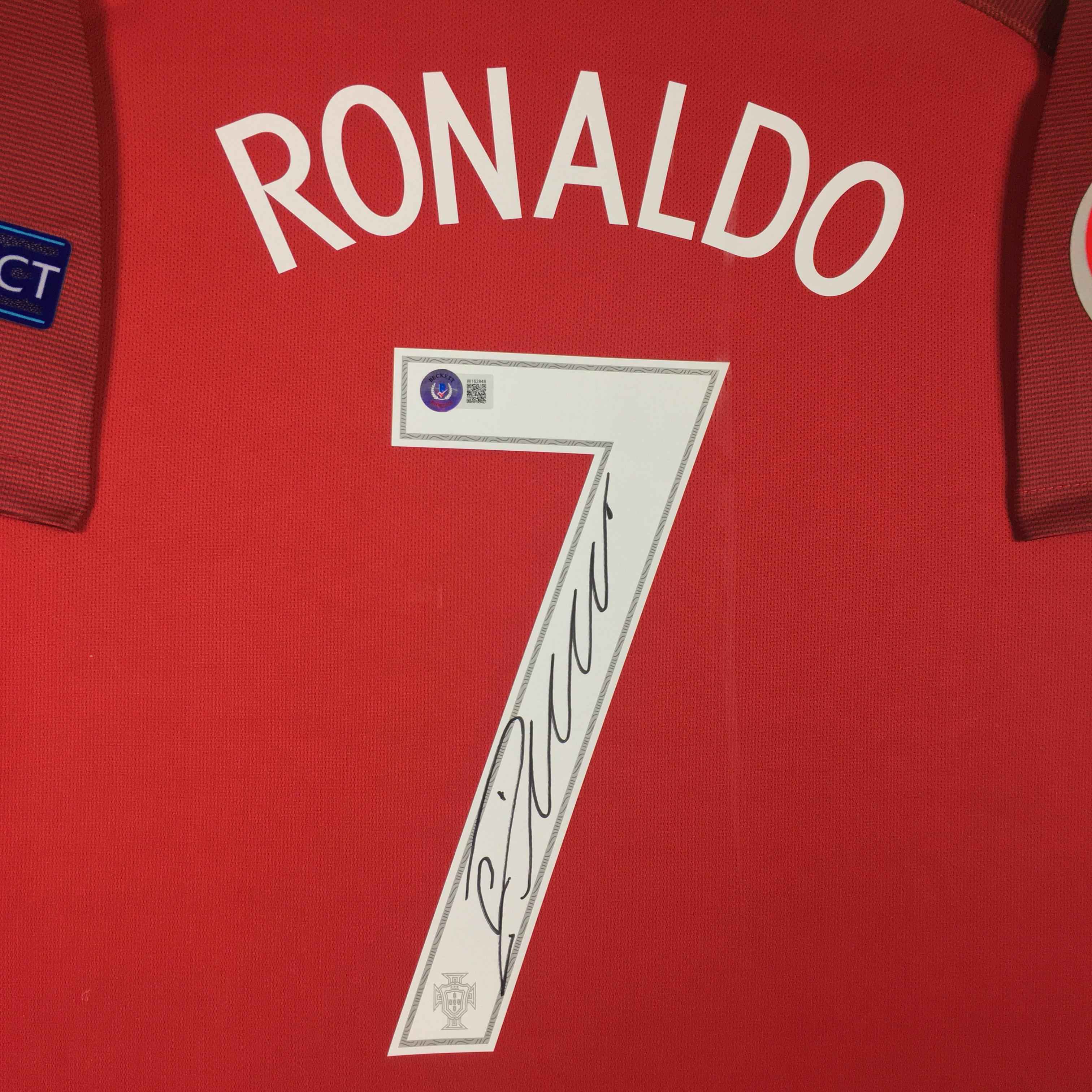 Cristiano Ronaldo Signed Jersey Framed