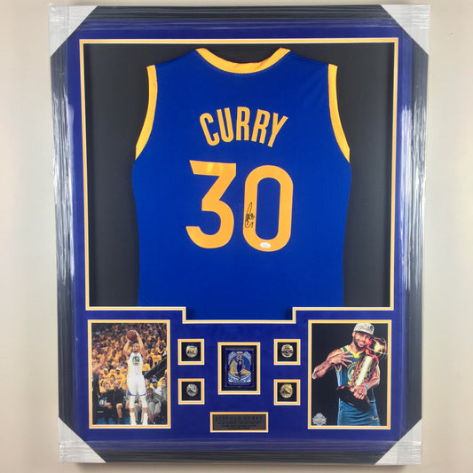 Stephen Curry Signed Jersey Framed
