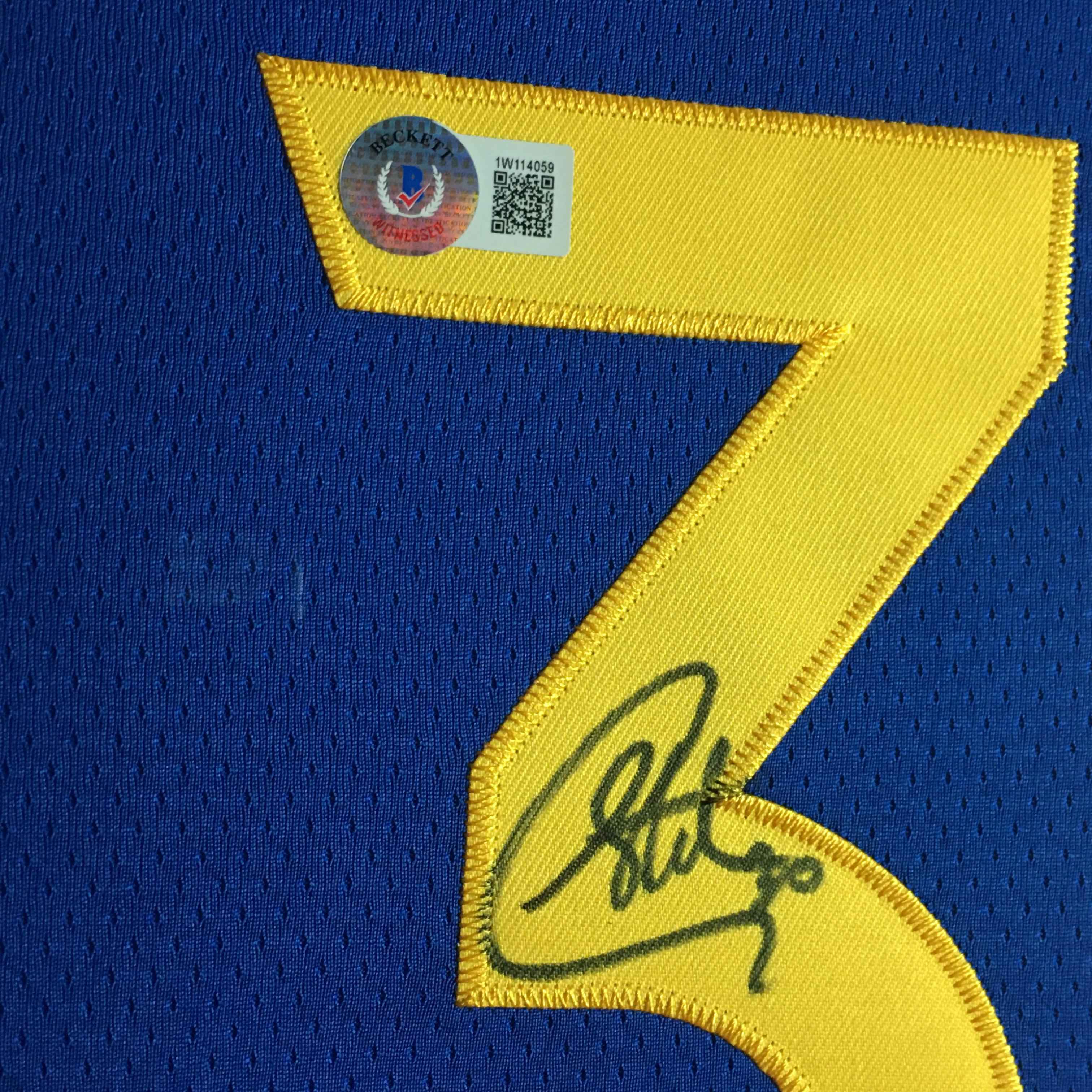 Stephen Curry Signed Jersey Framed