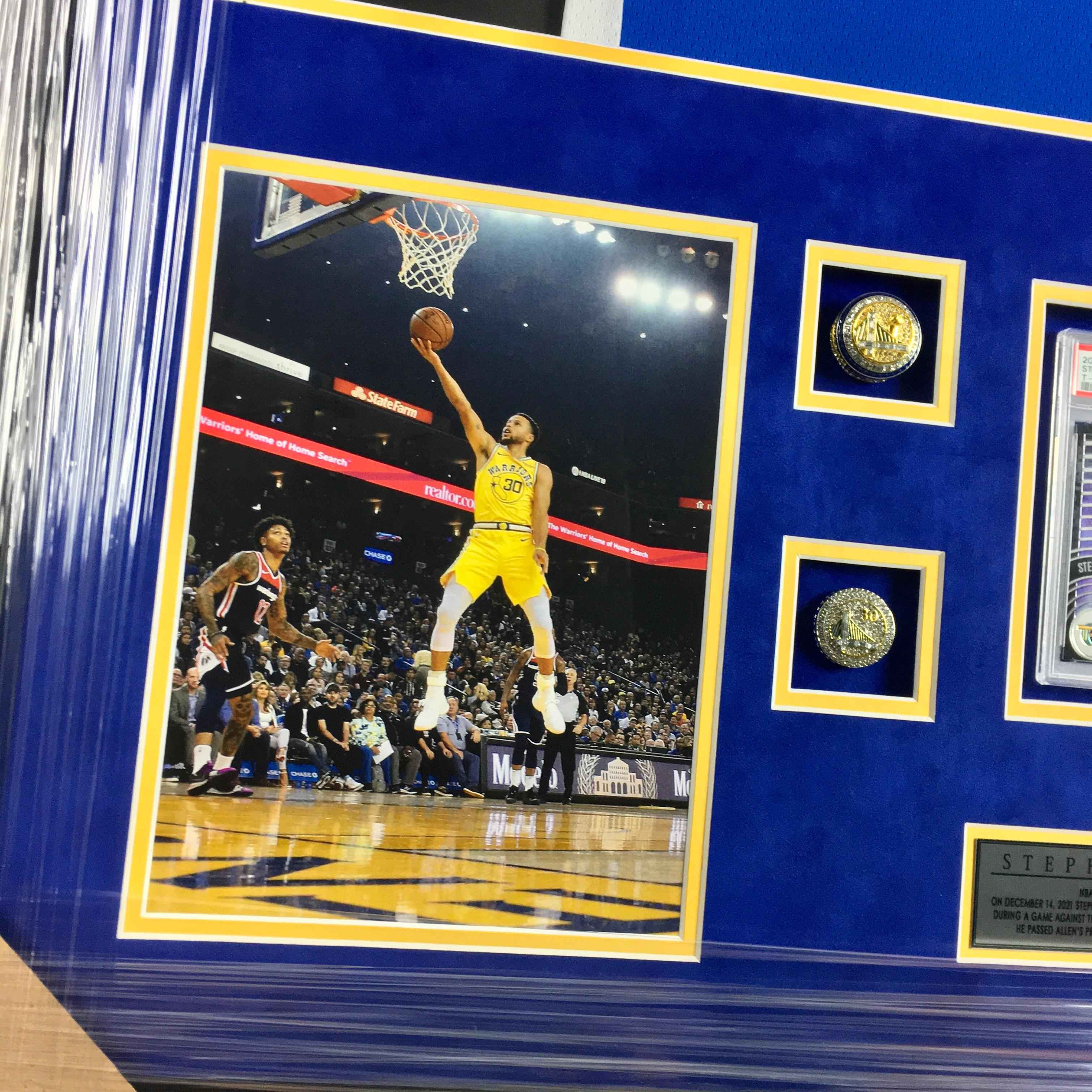 Stephen Curry Signed Jersey Framed