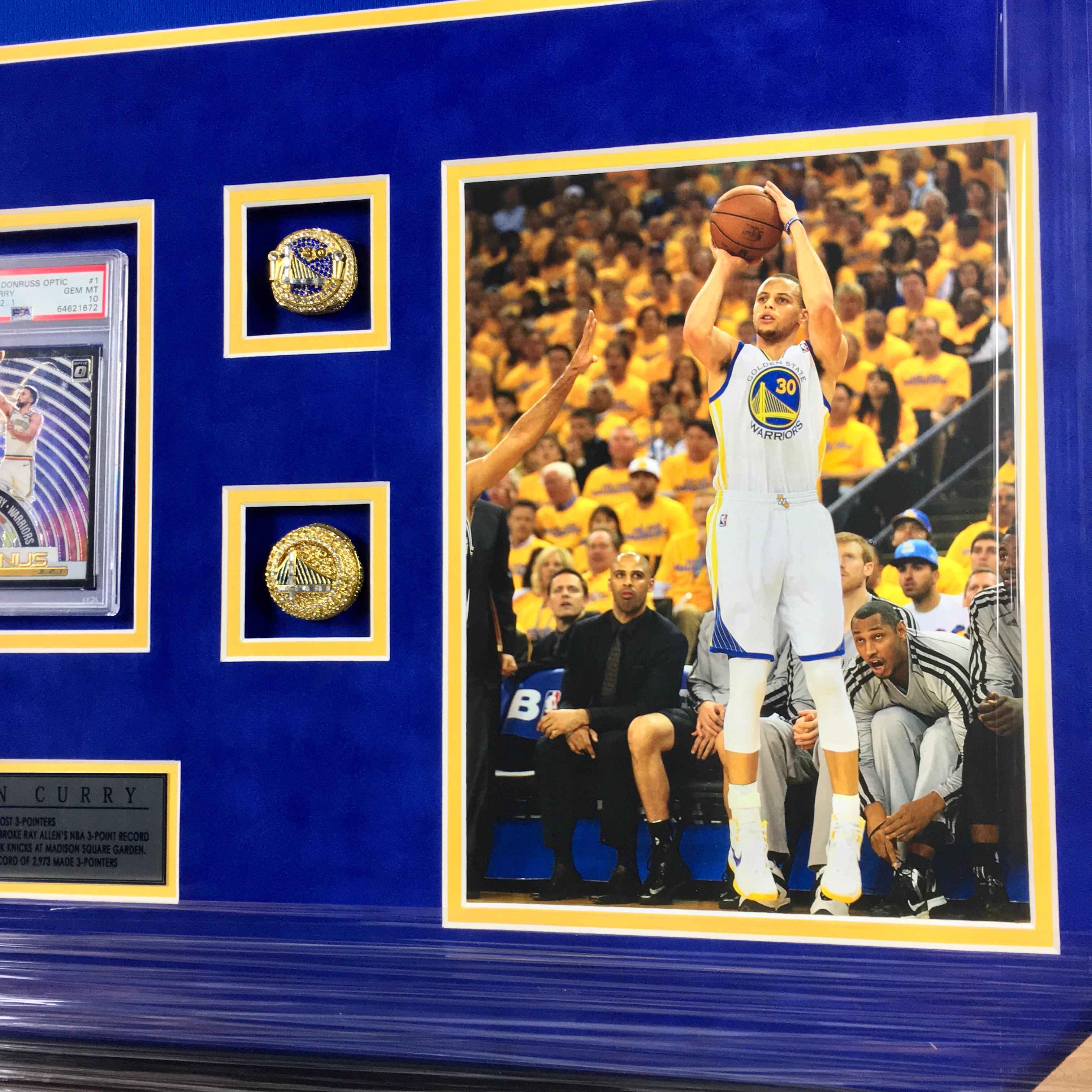 Stephen Curry Signed Jersey Framed