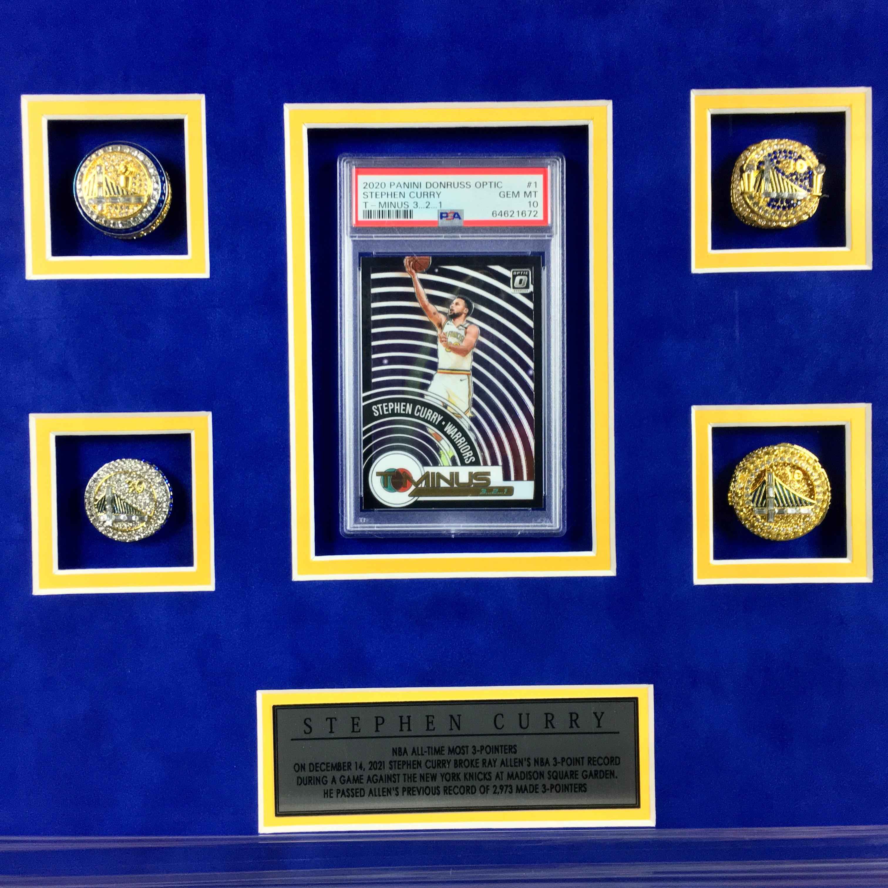 Stephen Curry Signed Jersey Framed