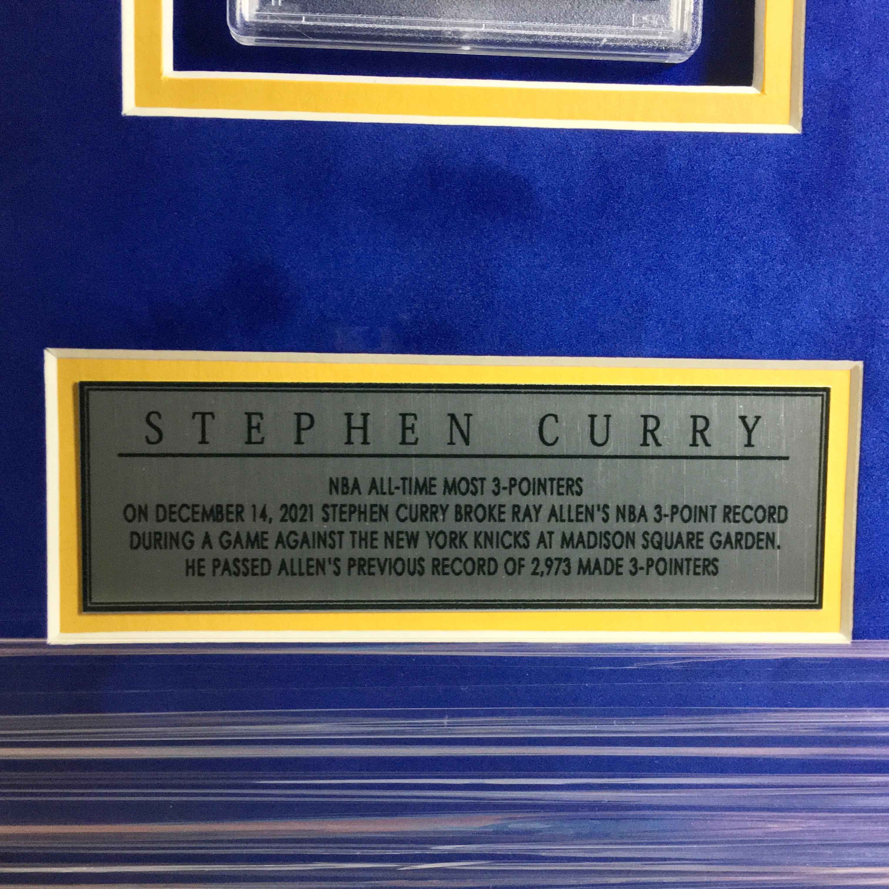 Stephen Curry Signed Jersey Framed