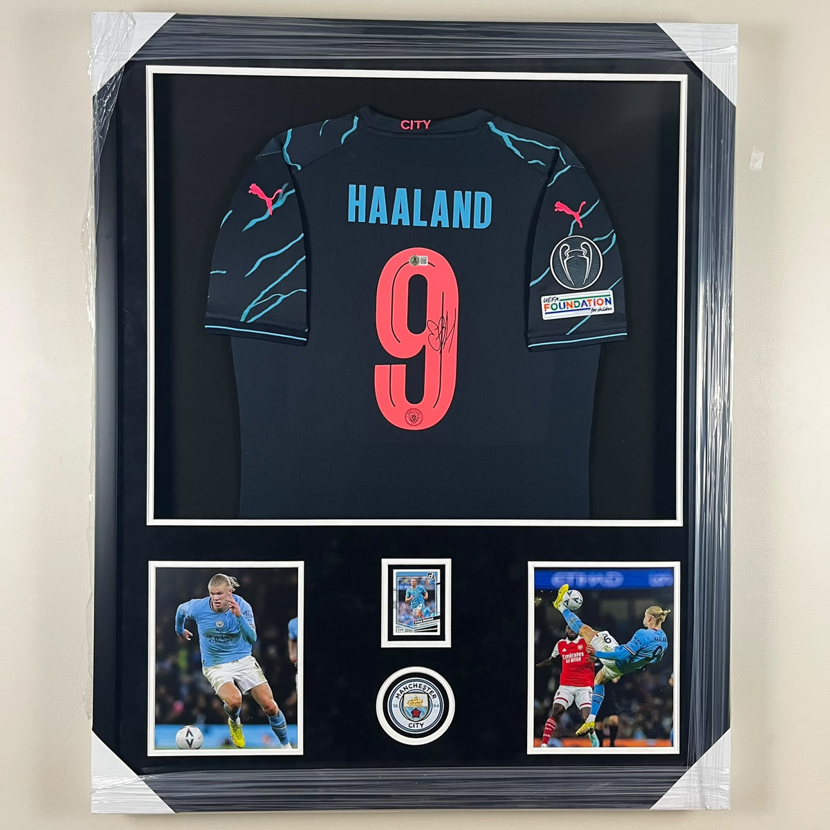 Erling Haaland Signed Jersey Framed