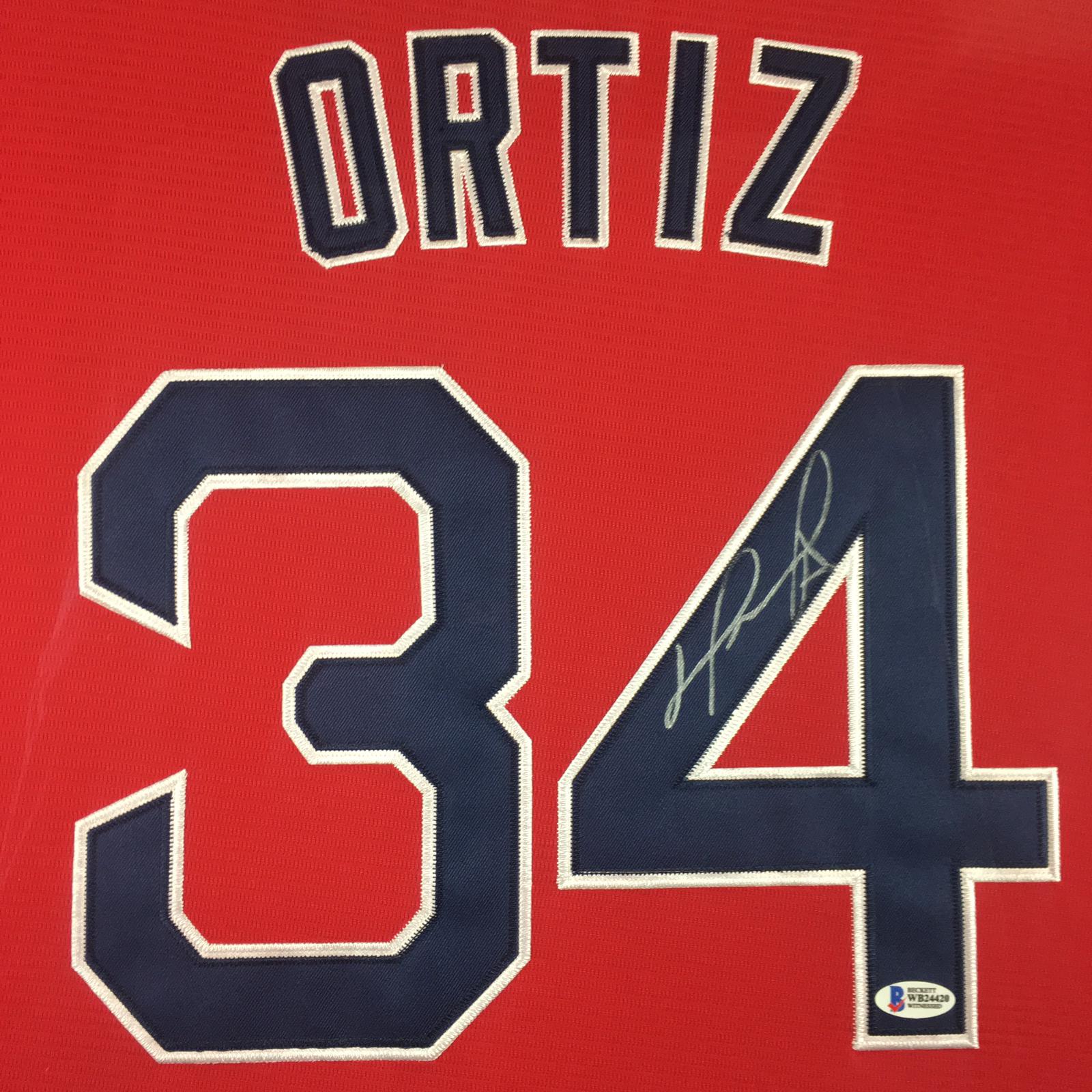 David Ortiz Signed Jersey Framed