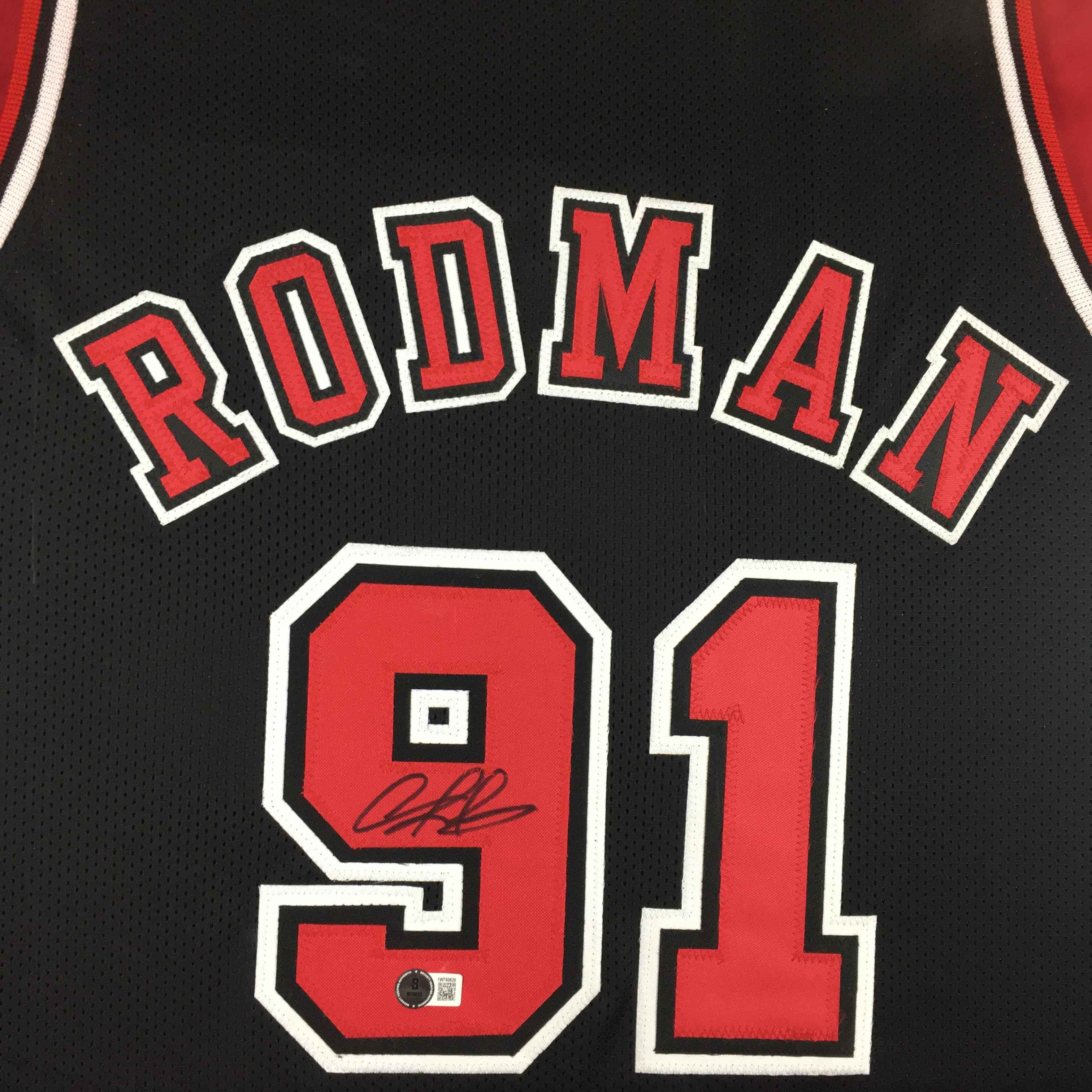 Dennis Rodman Signed Jersey Framed