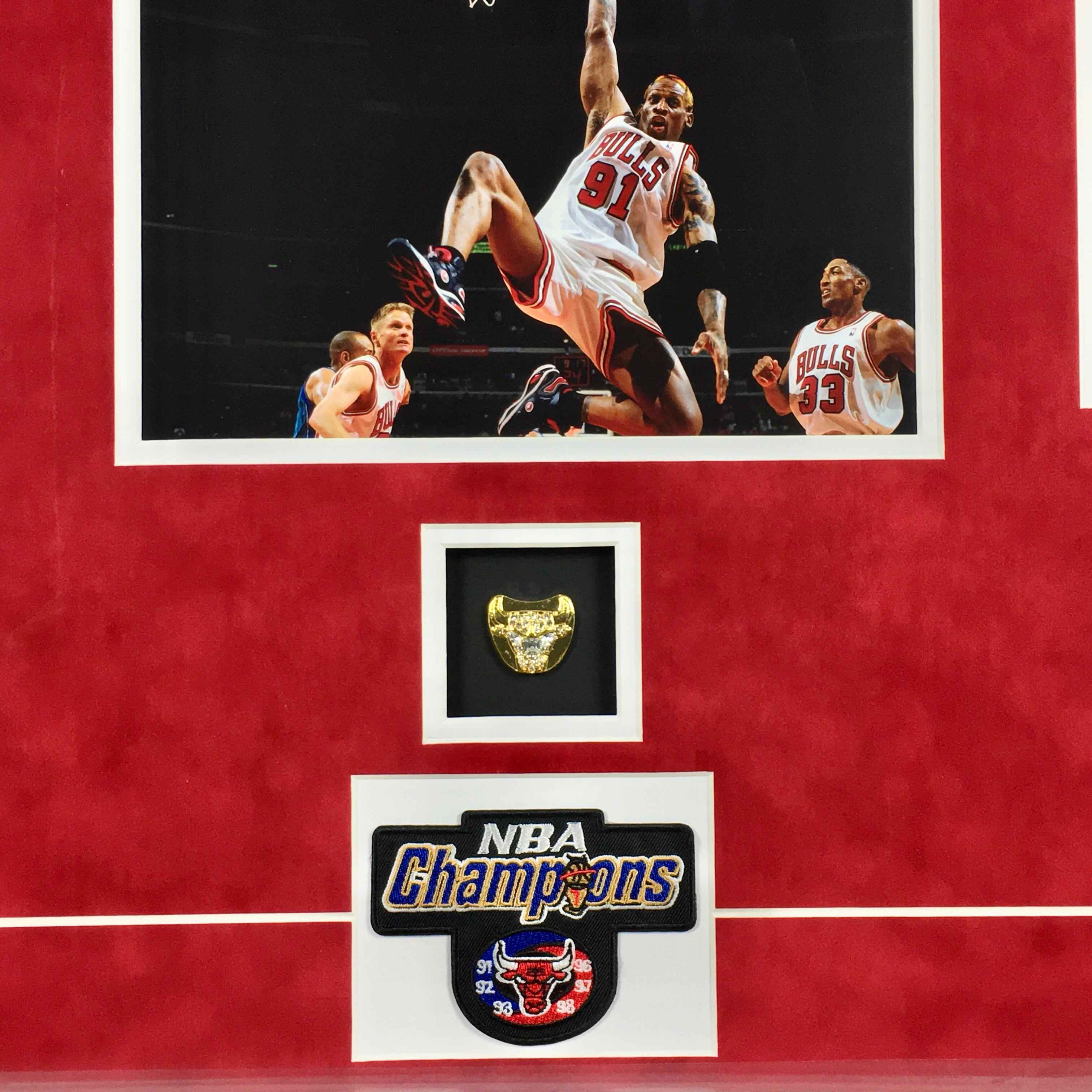 Dennis Rodman Signed Jersey Framed