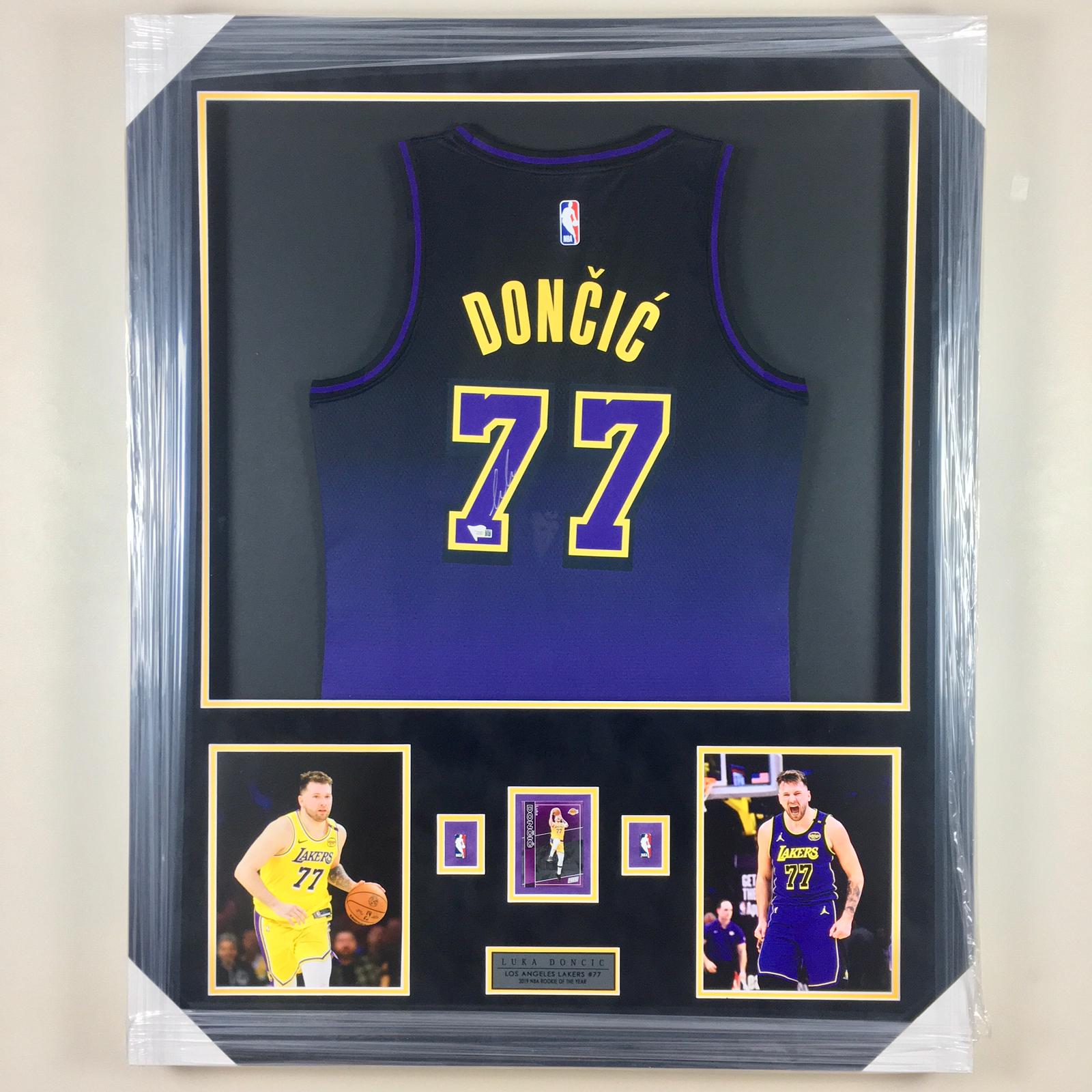 Luka Doncic Signed Jersey Framed