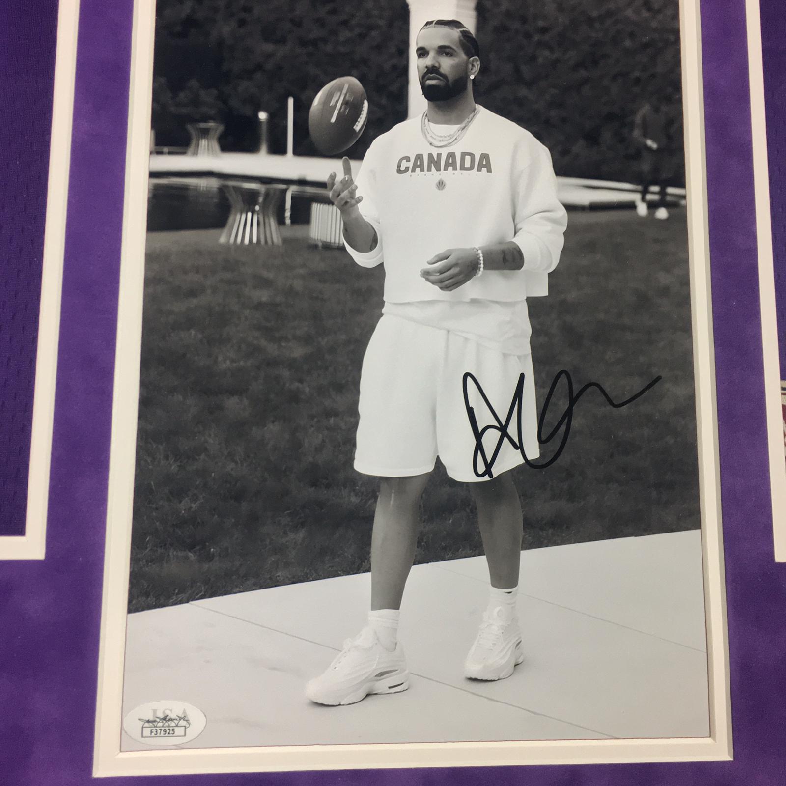 Drake Signed Photo Framed