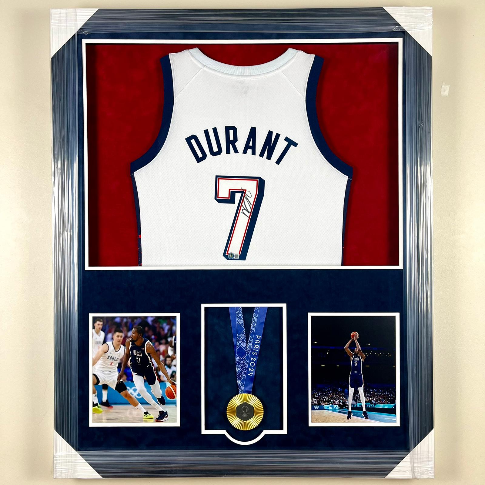 Kevin Durant Signed Jersey Framed