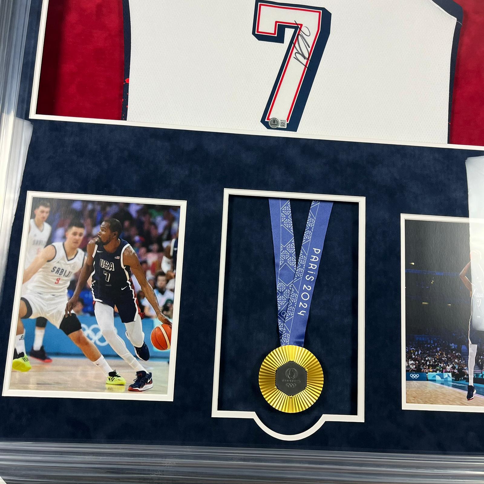 Kevin Durant Signed Jersey Framed