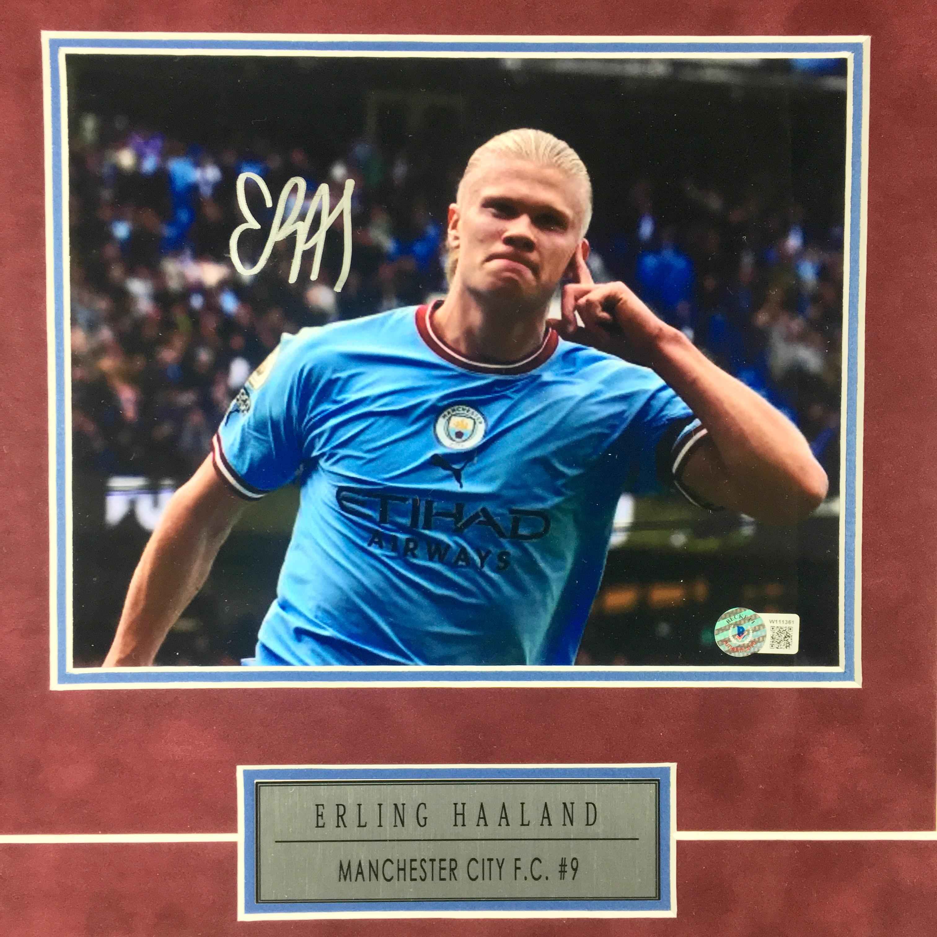 Erling Haaland Signed Photo Framed