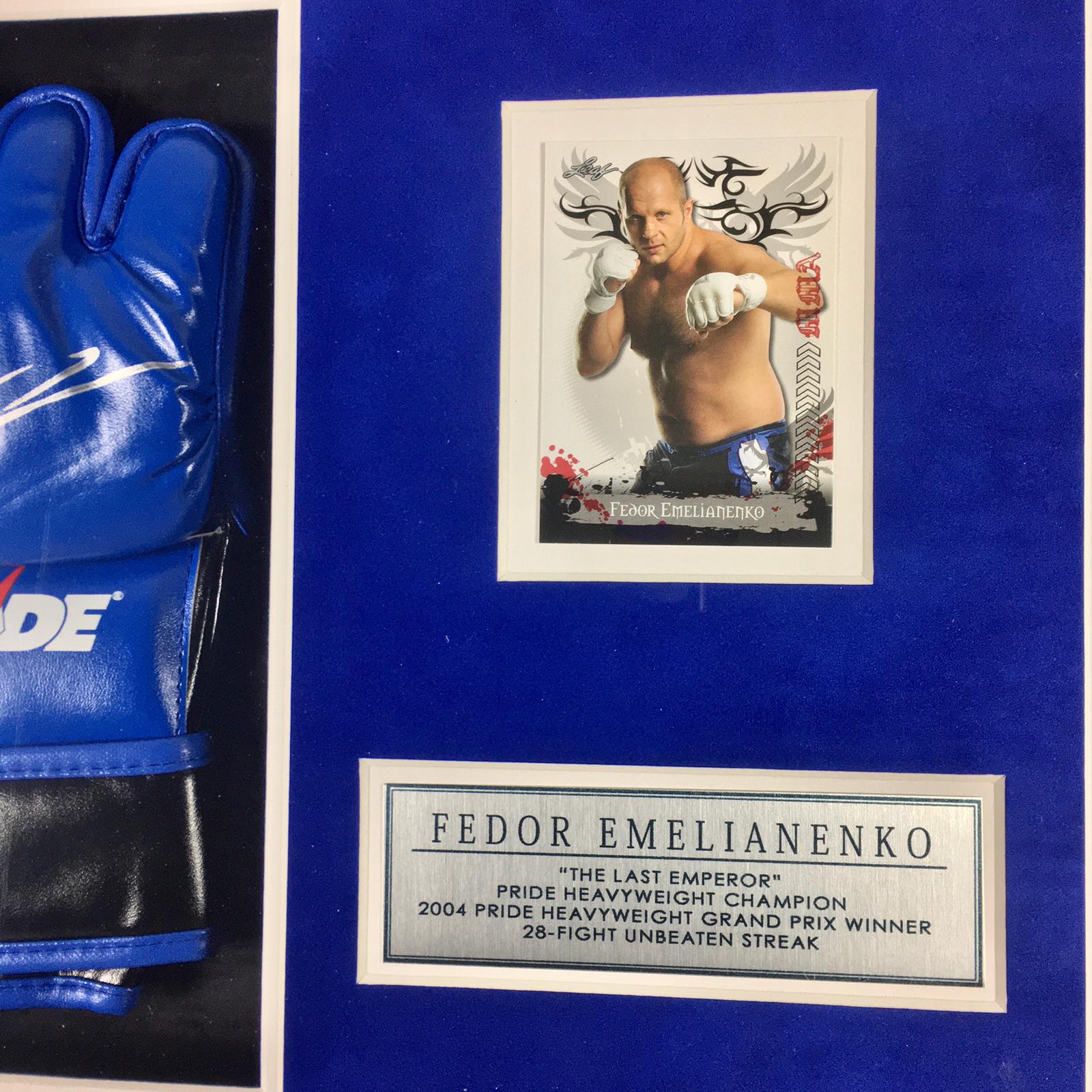 Fedor Emelianenko Signed Glove Framed