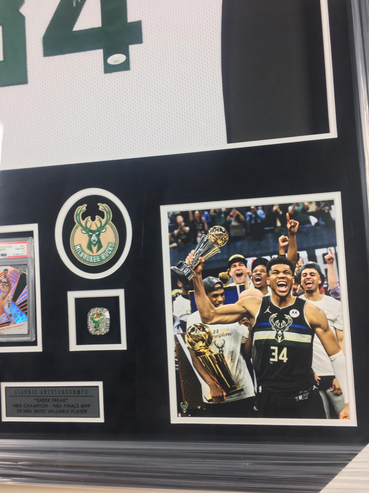 Giannis Antetokounmpo Signed Jersey Framed