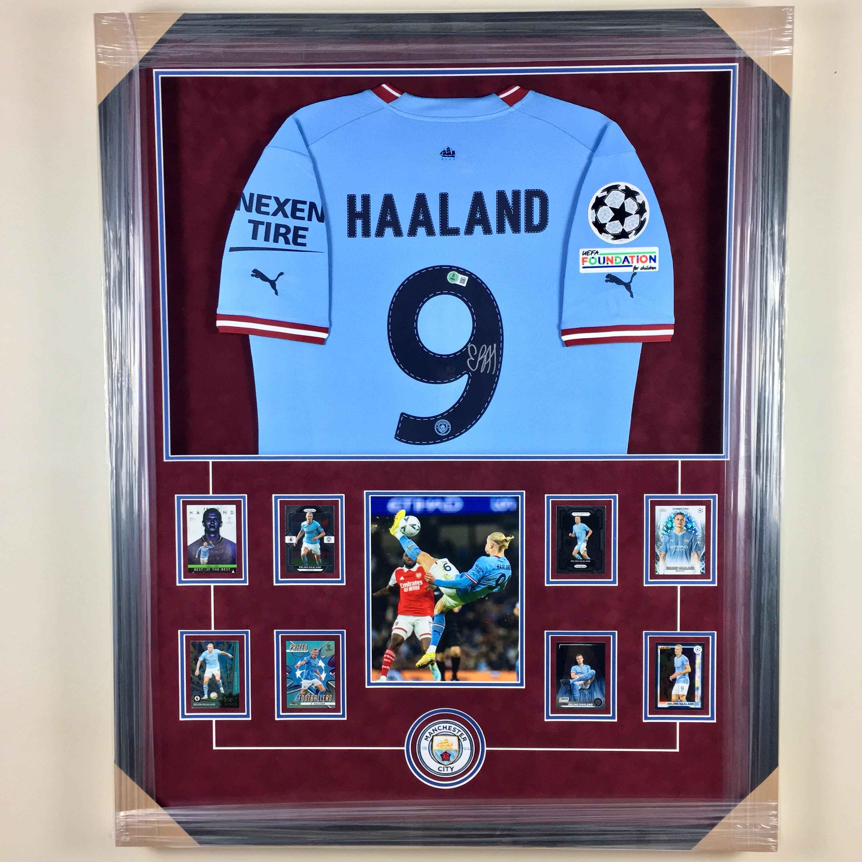 Erling Haaland Signed Jersey Framed