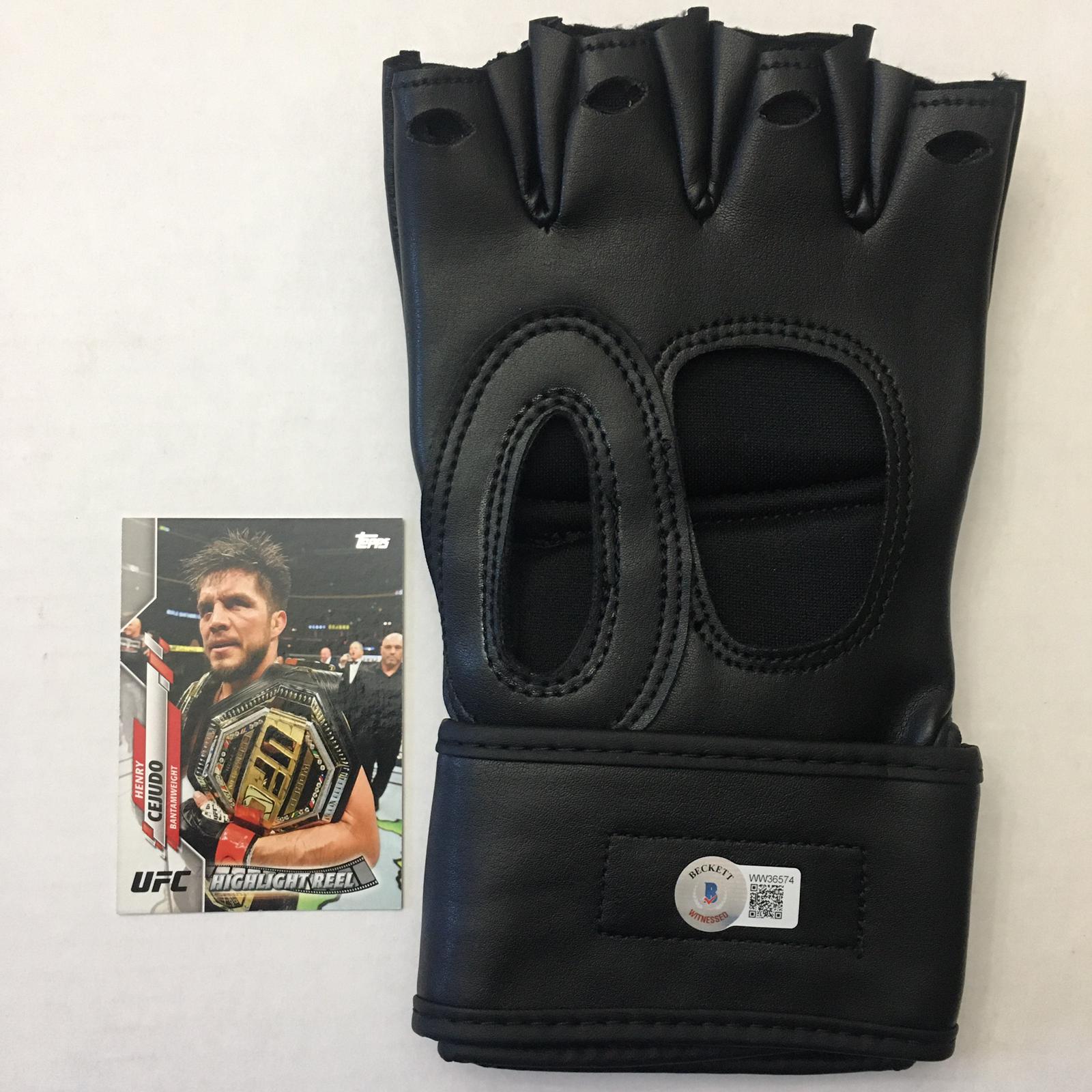 Henry Cejudo Signed Glove Framed