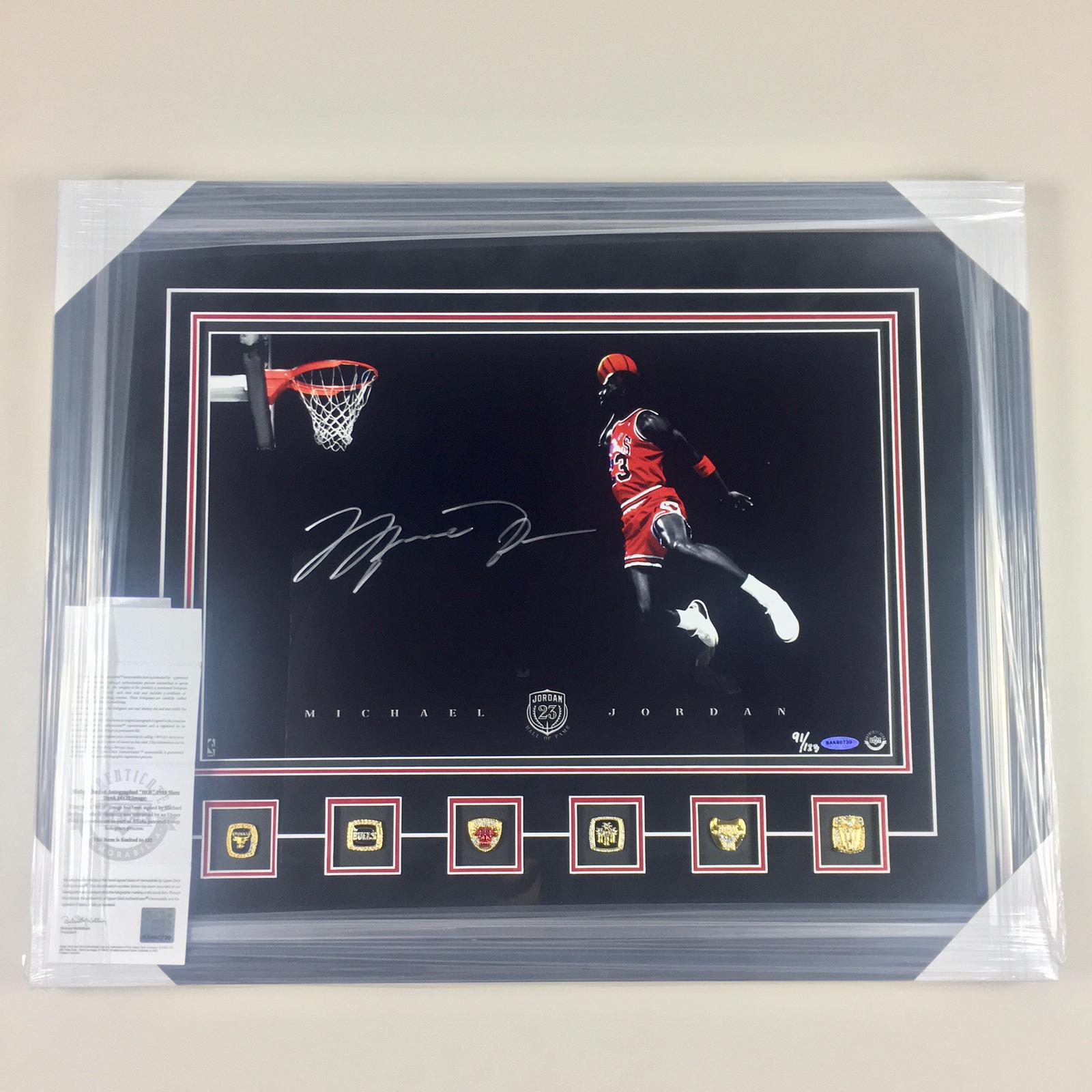 Michael Jordan Signed Poster Framed
