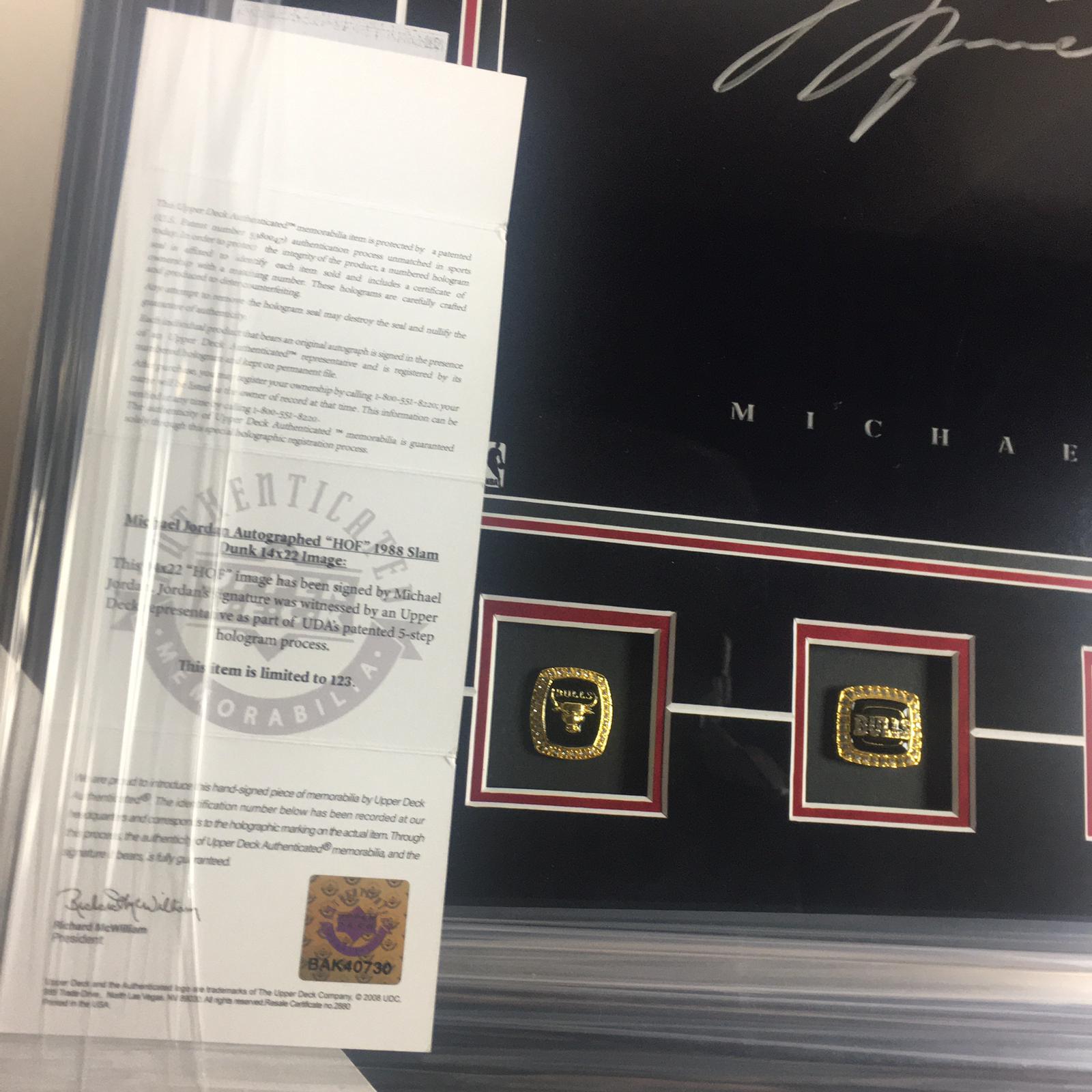 Michael Jordan Signed Poster Framed