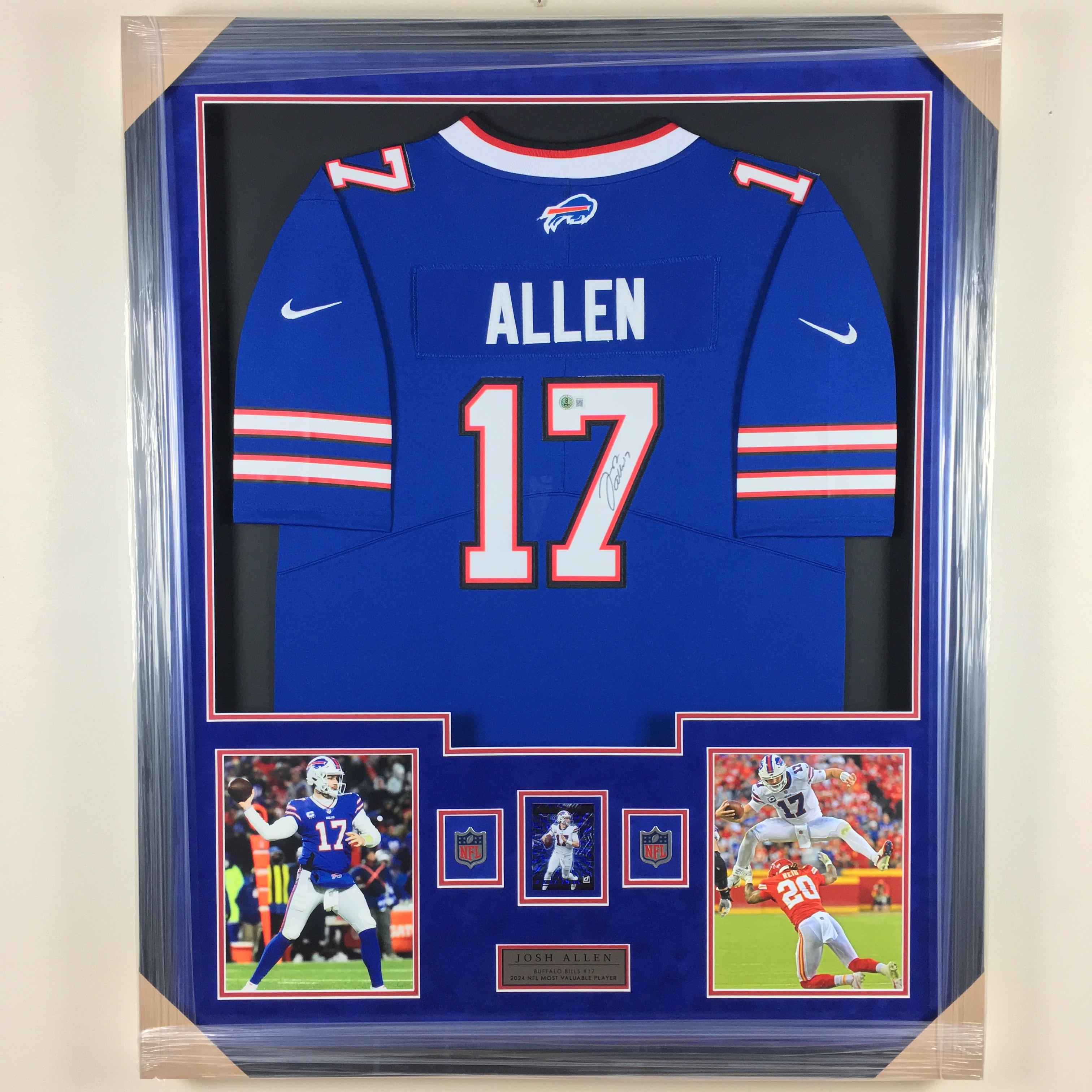 Josh Allen Signed Jersey Framed