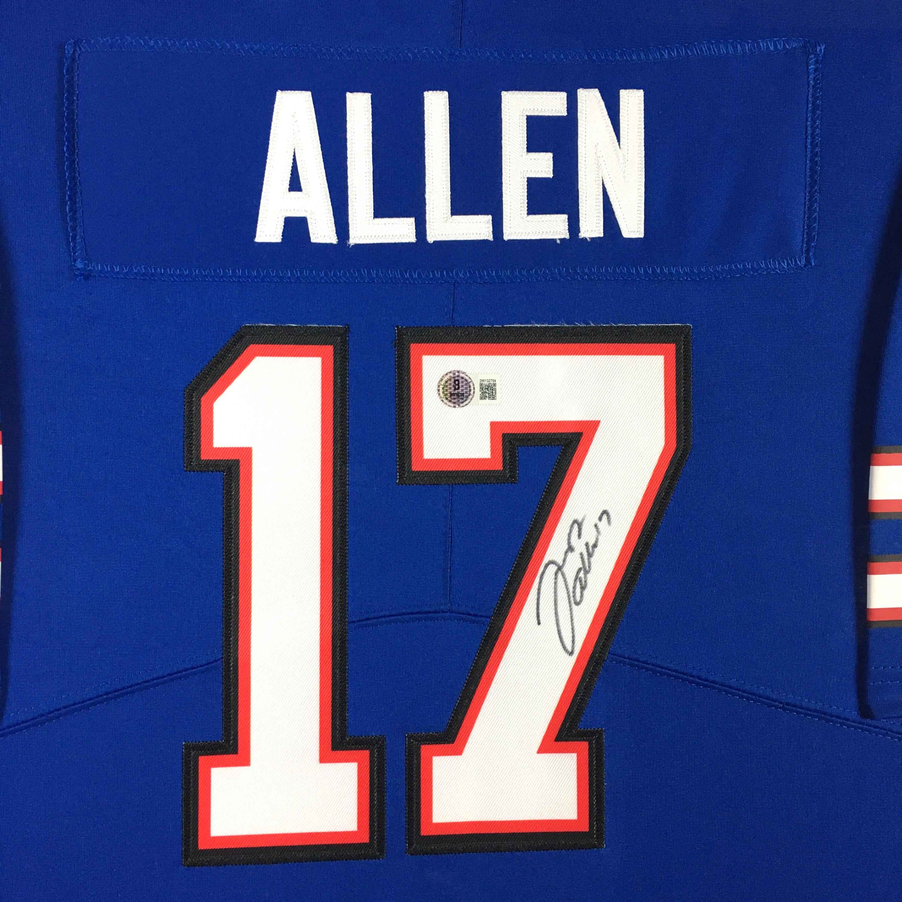 Josh Allen Signed Jersey Framed