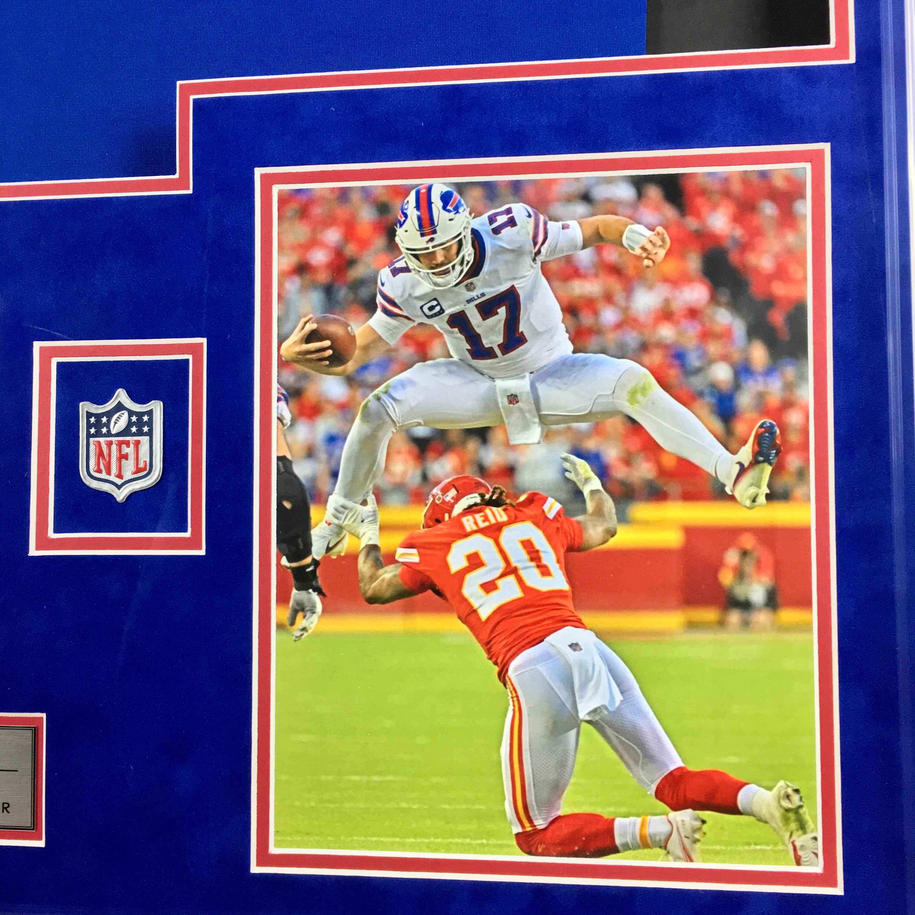 Josh Allen Signed Jersey Framed
