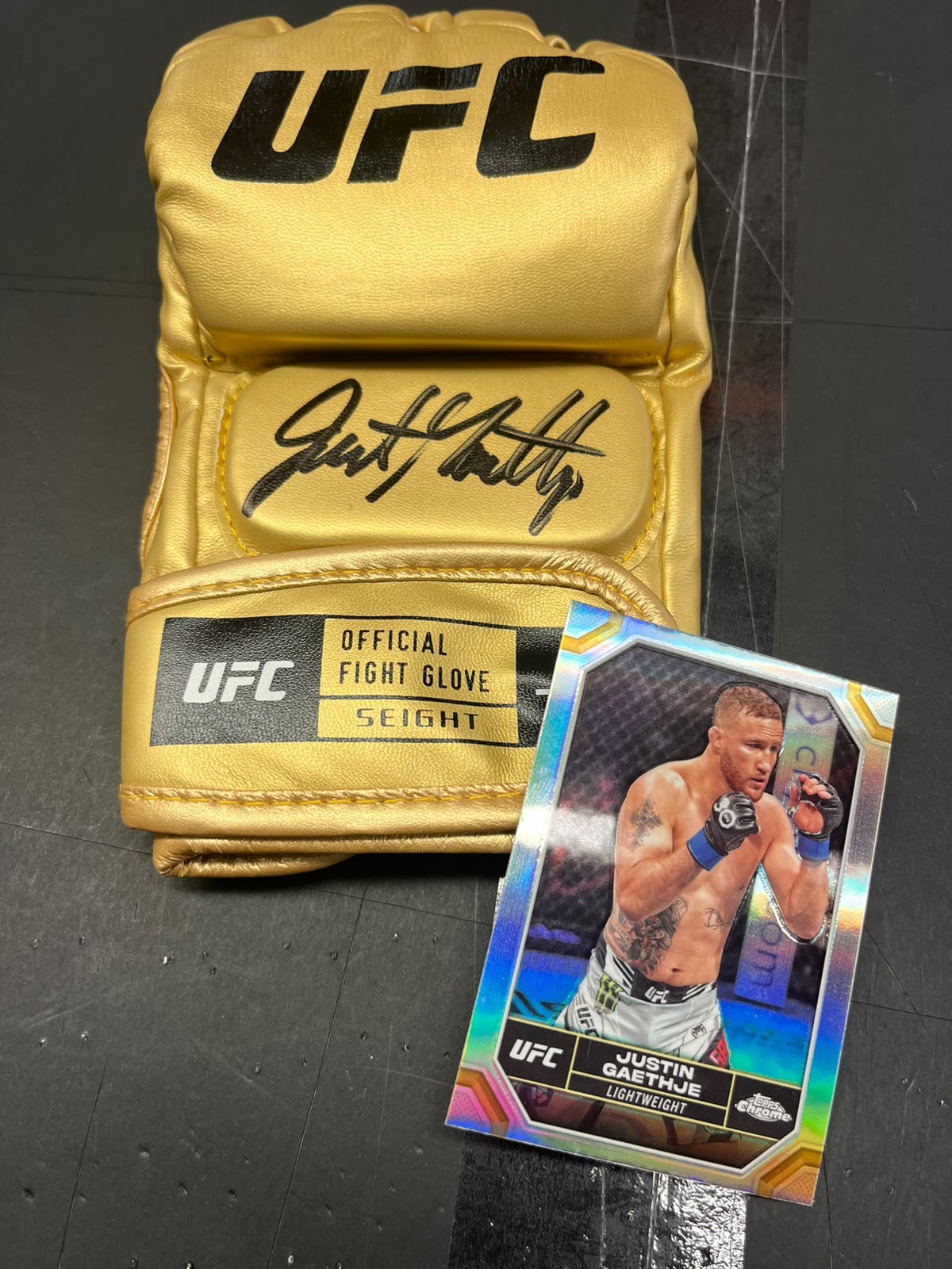 Justin Gaethje Signed Glove Framed