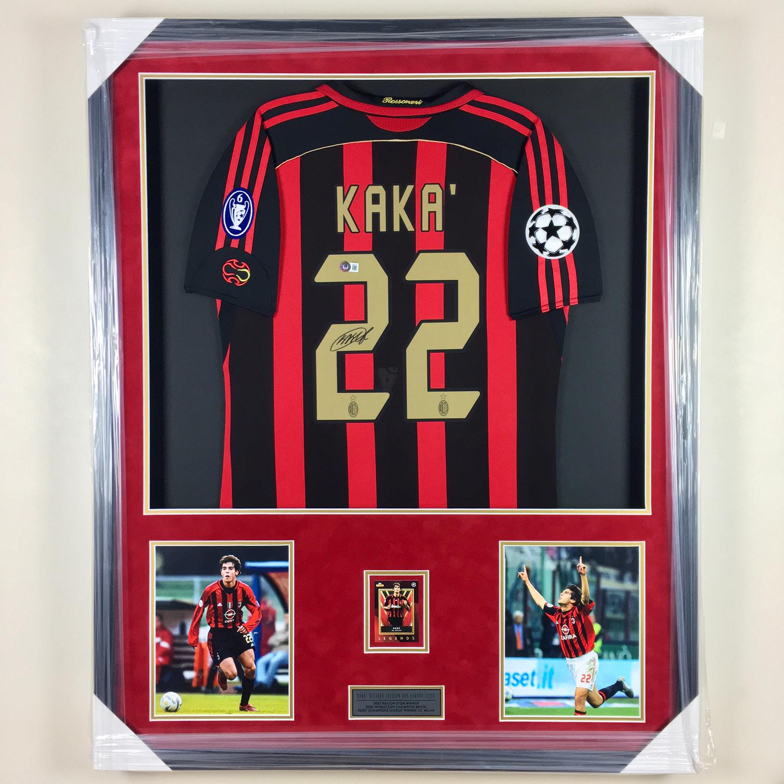 Kaka Signed Jersey Framed