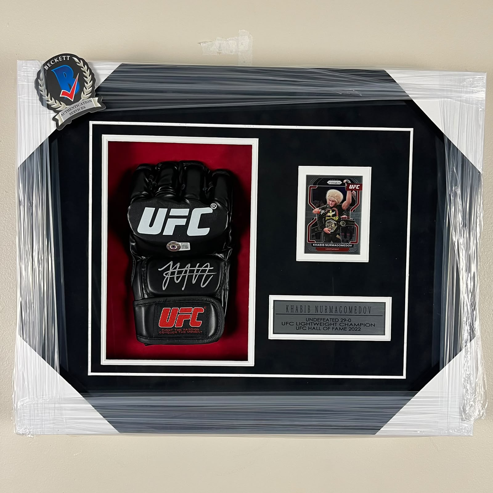 Khabib Nurmagomedov Signed Glove Framed