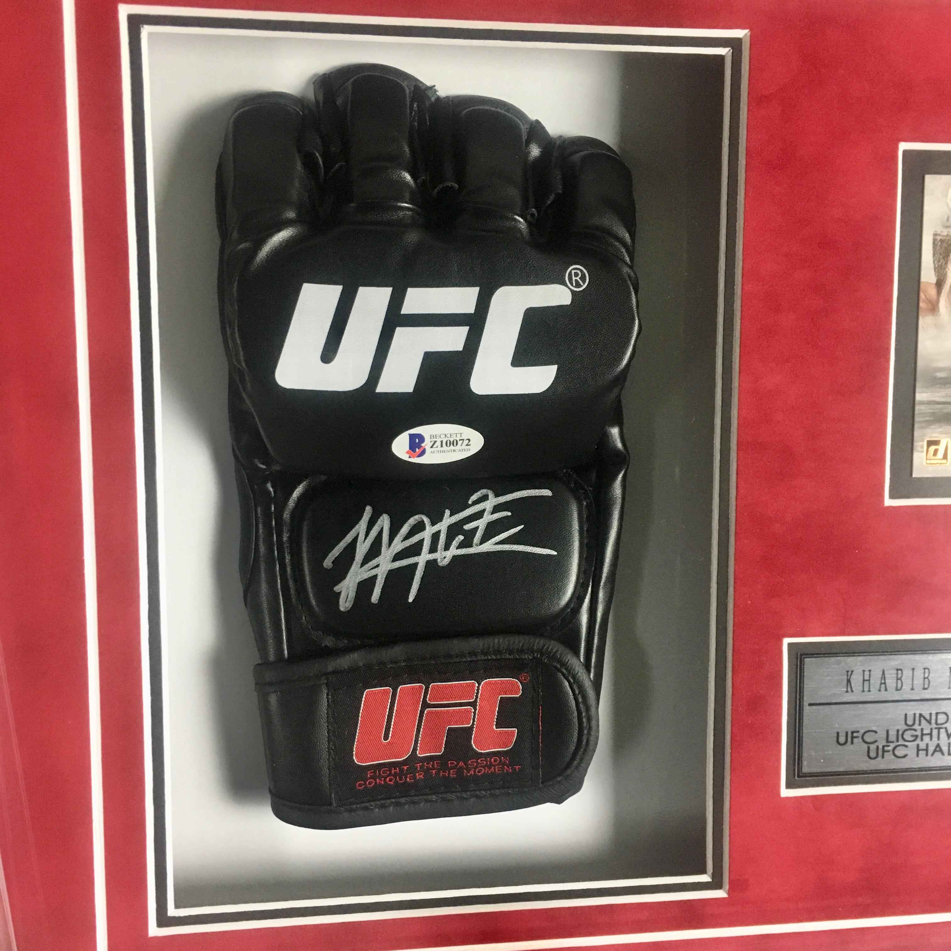 Khabib Nurmagomedov Signed Glove Framed