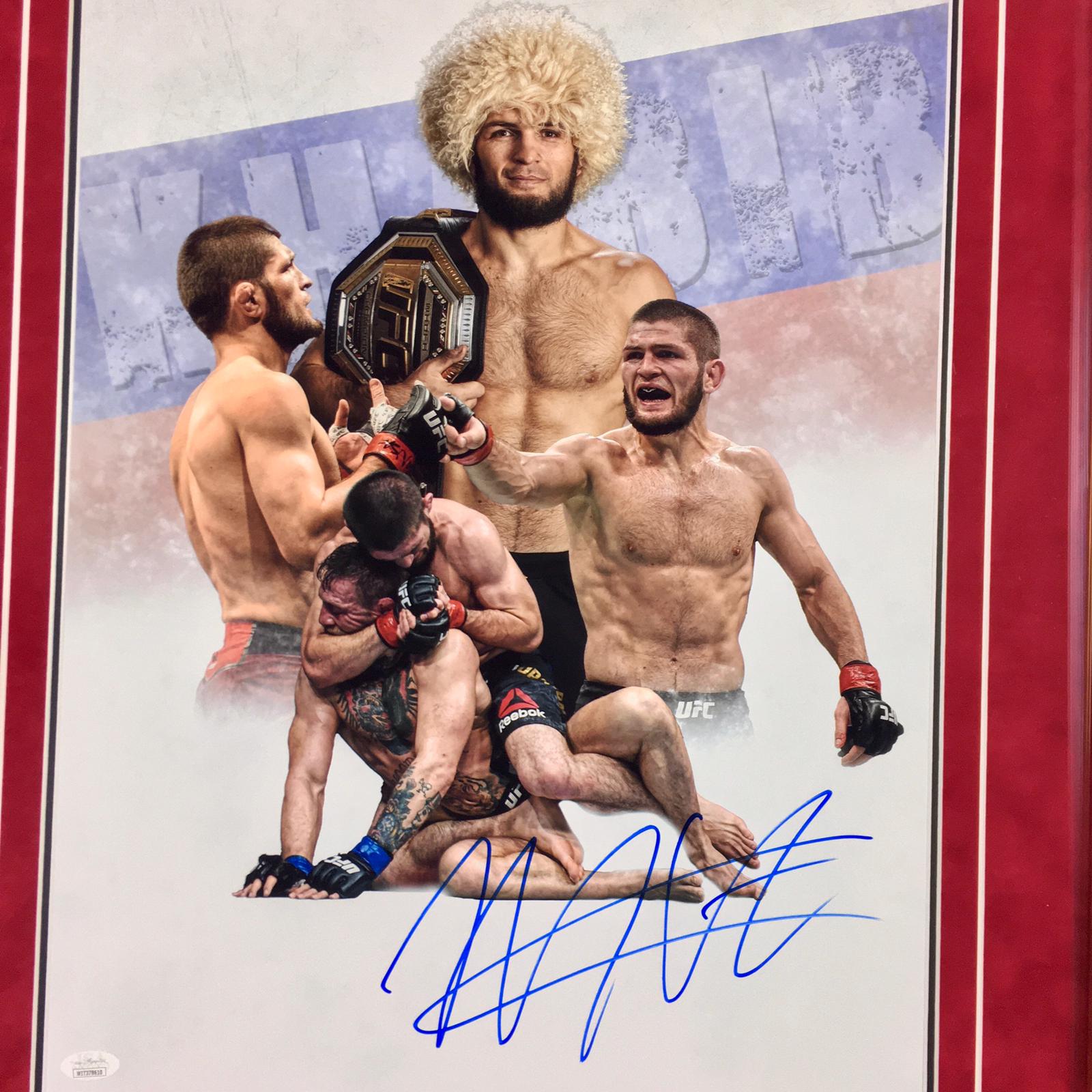 Khabib Nurmagomedov Signed Photo Framed