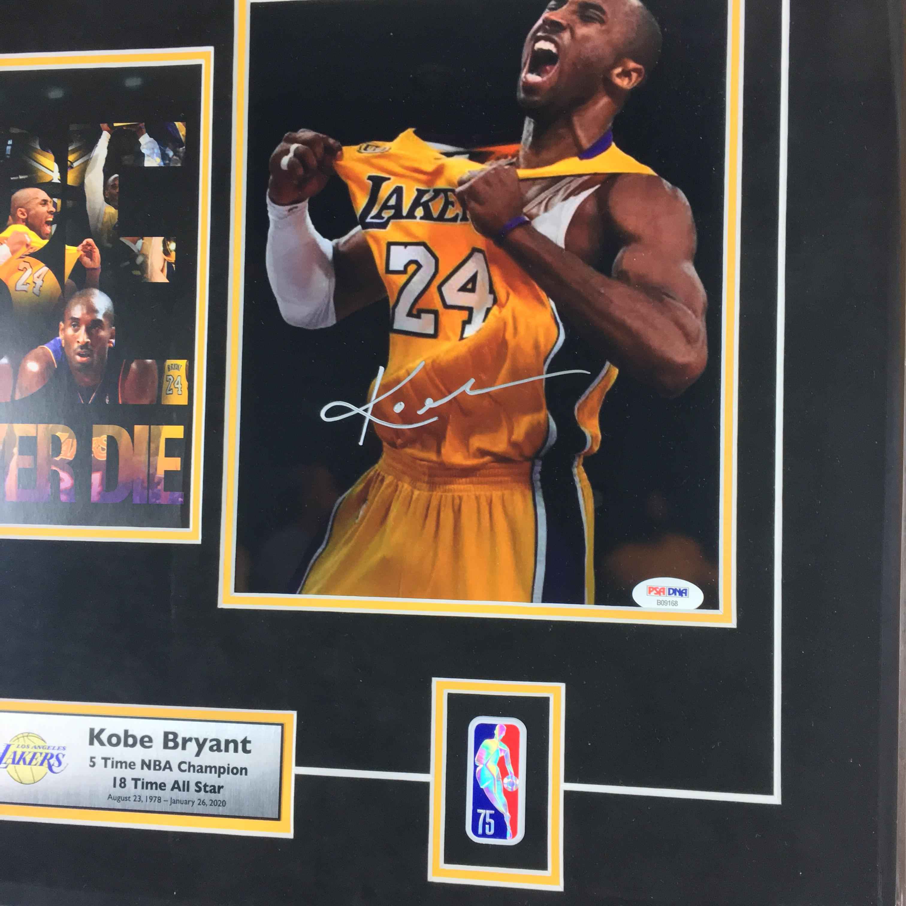 Kobe Bryant Signed Photo Framed