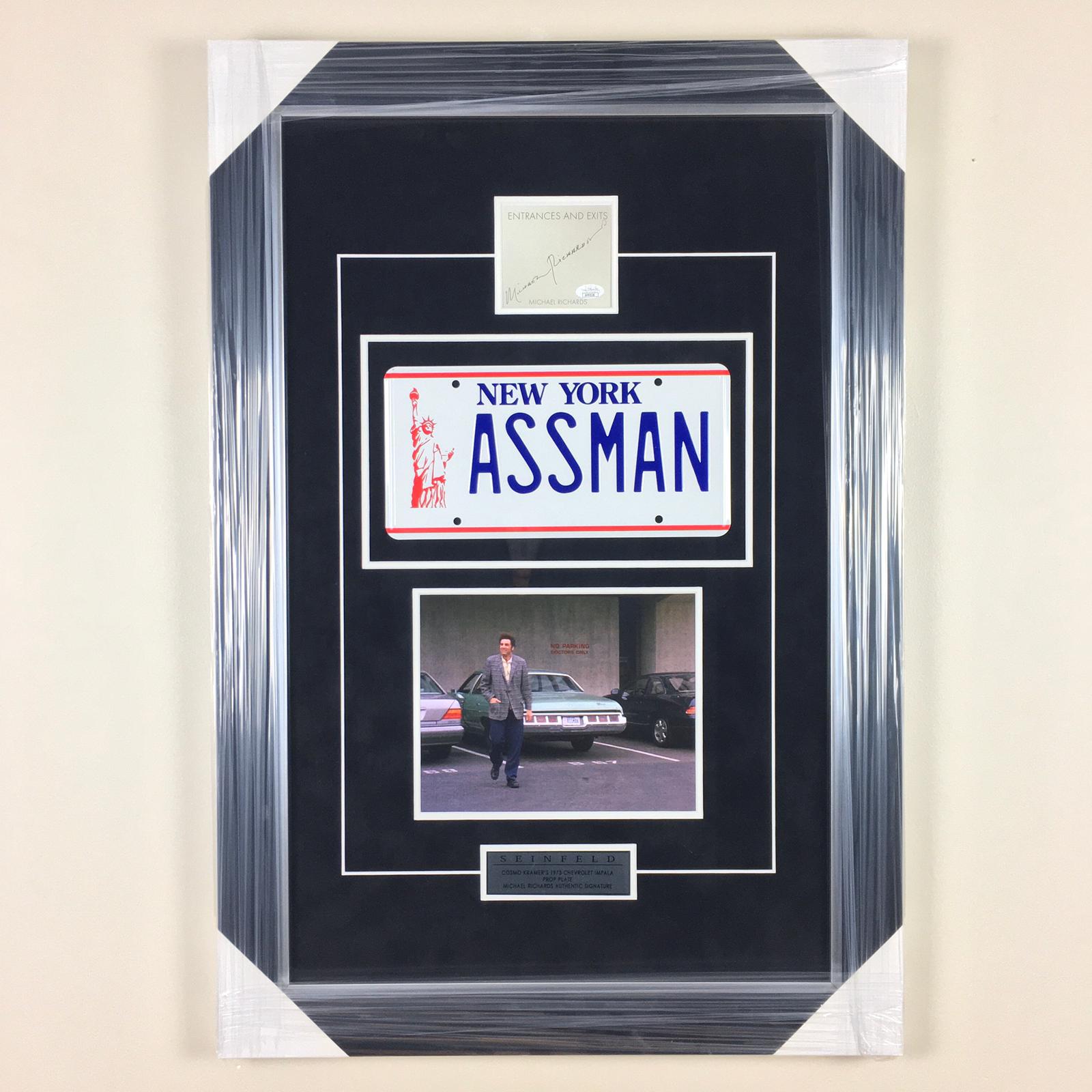 Cosmo Kramer Michael Richards Signed Prop Plate Framed