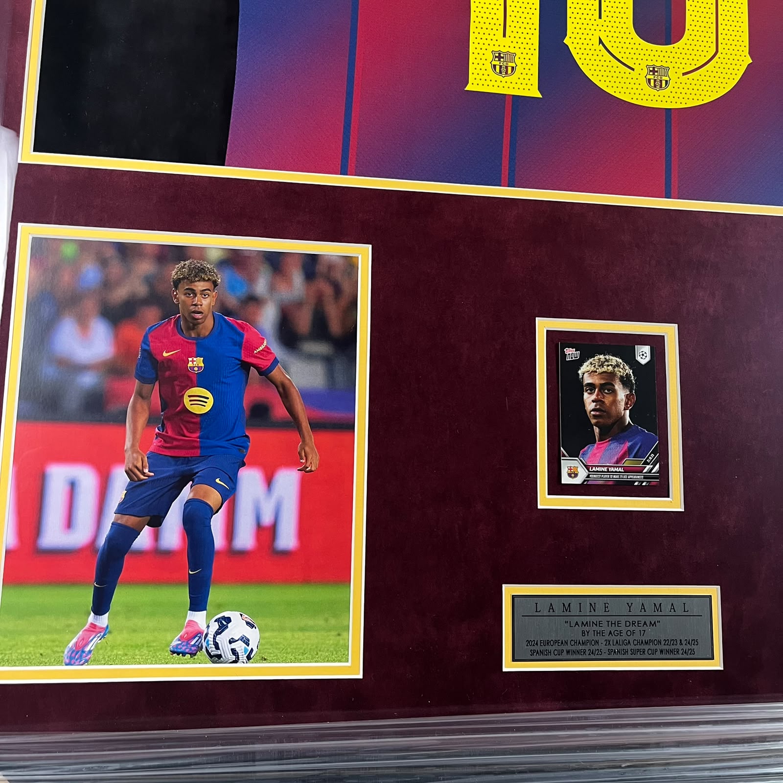Lamine Yamal Signed Jersey Framed