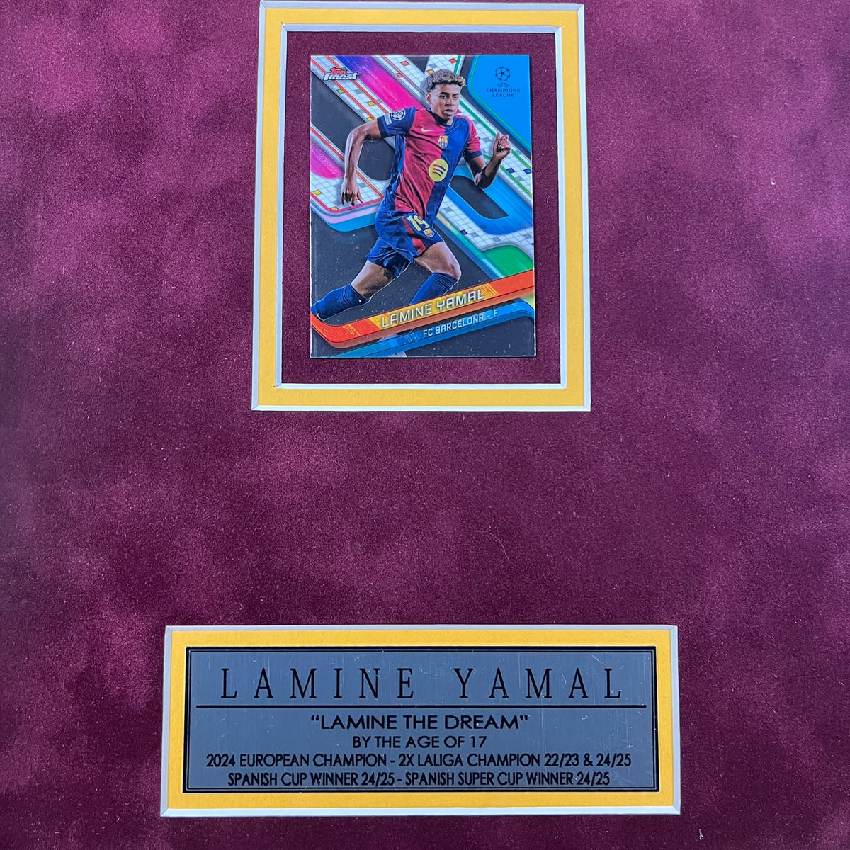 Lamine Yamal Signed Jersey Framed